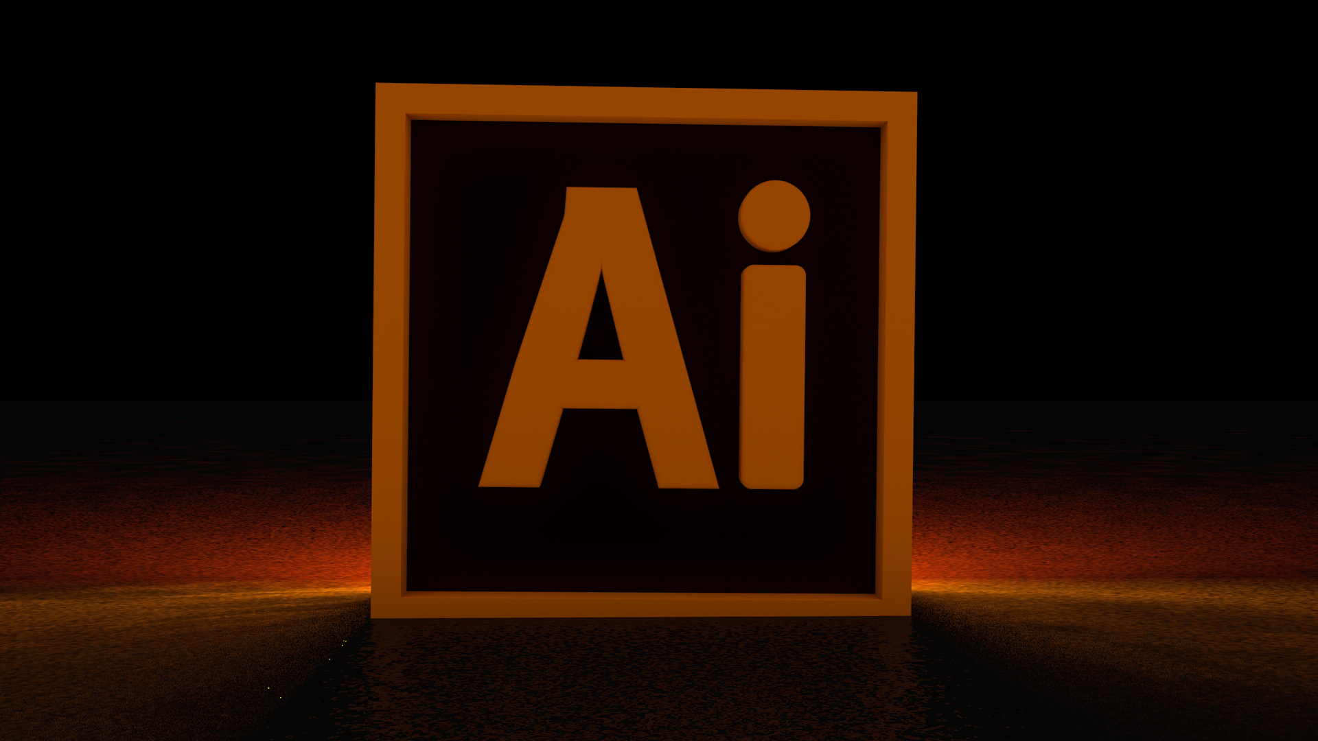 Adobe Illustrator AI Logo 3D CGI HD Wallpaper
