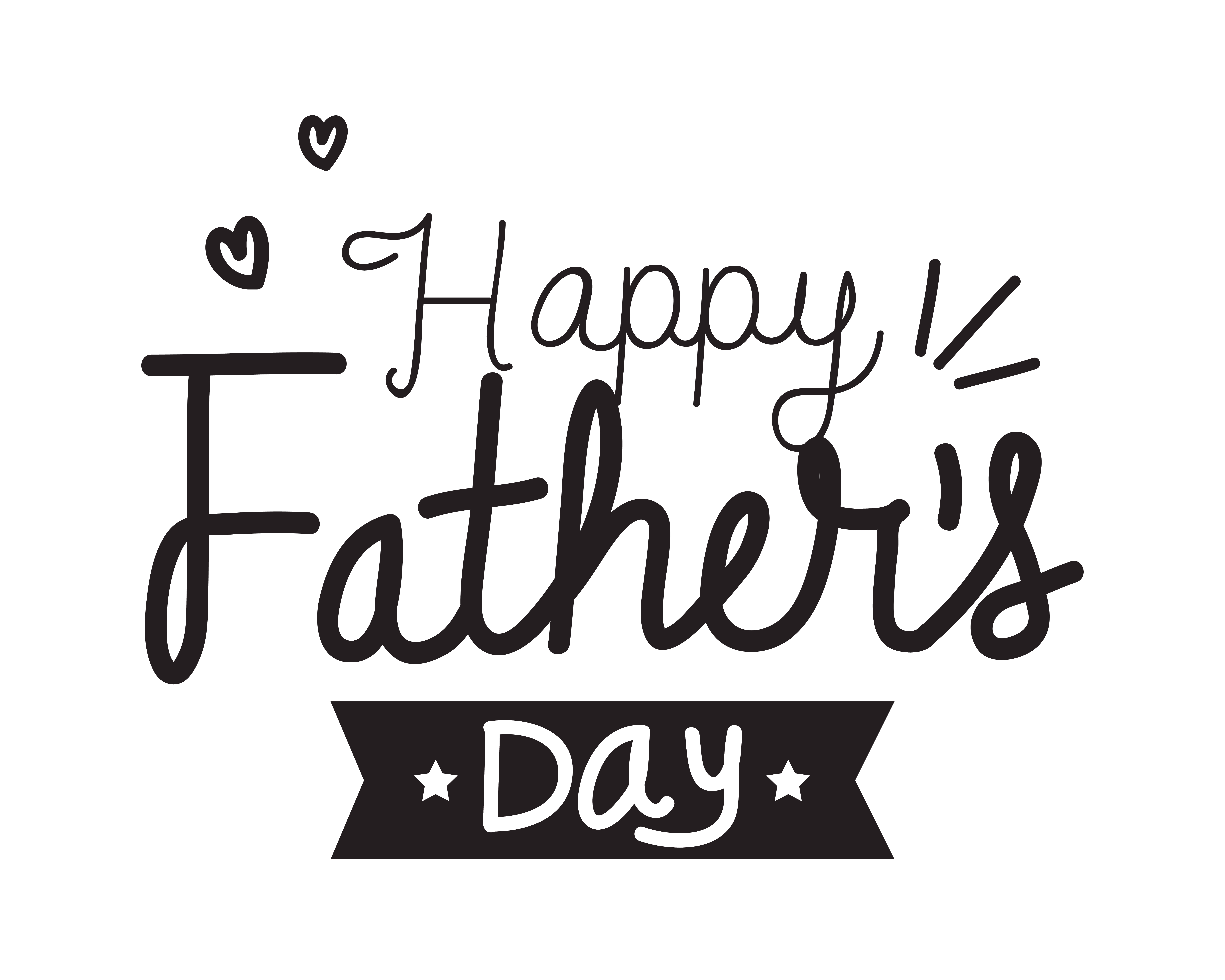 Happy Father's Day Calligraphy HD Wallpaper