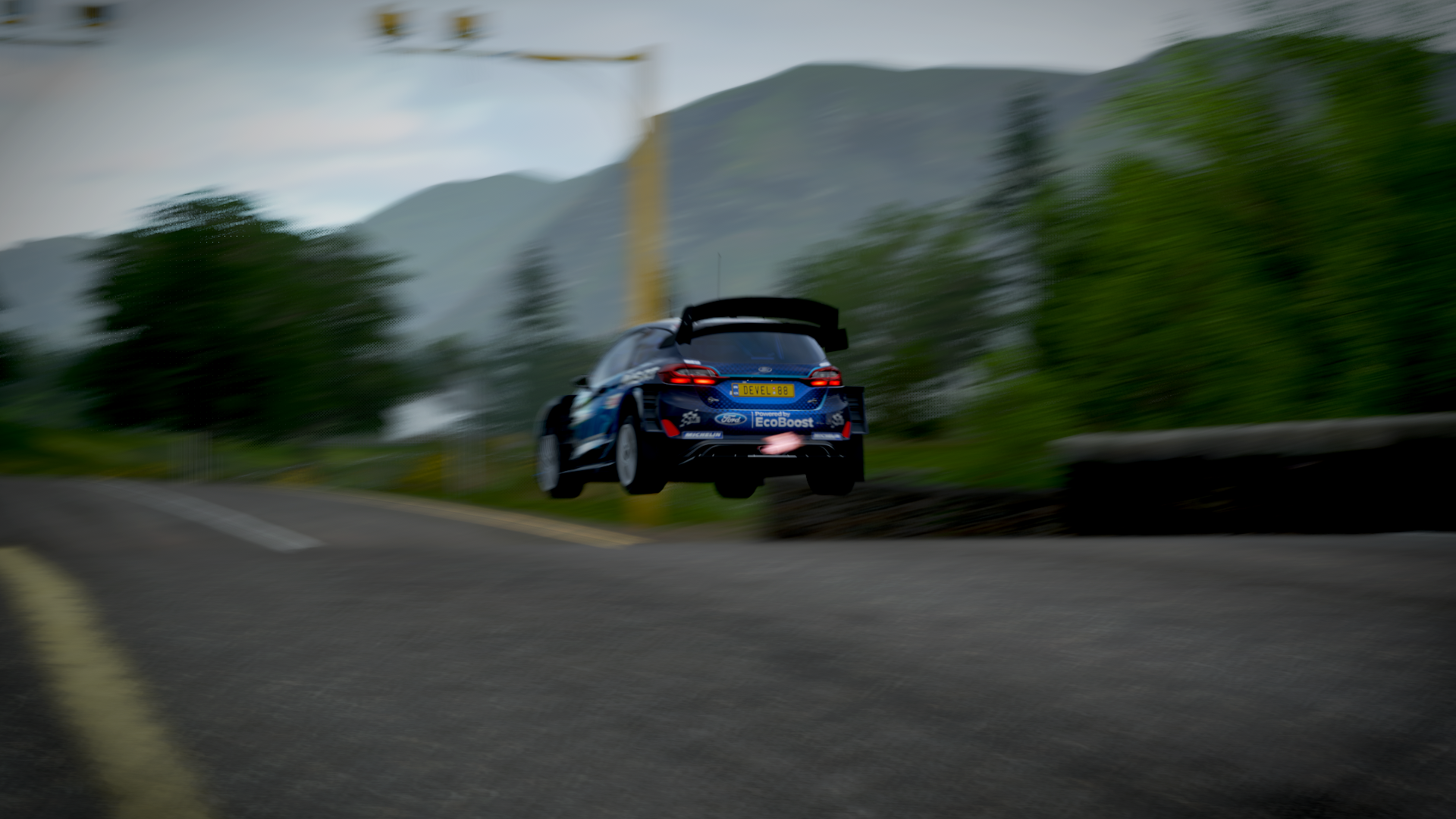 Ford Fiesta RS WRC jumping in Forza Motorsport 4 HD Wallpaper
