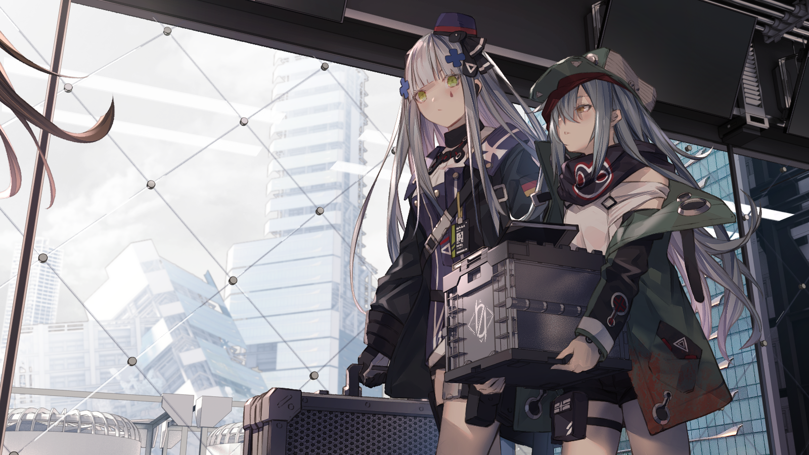 HK416 and G11 from Girls Frontline HD Wallpaper