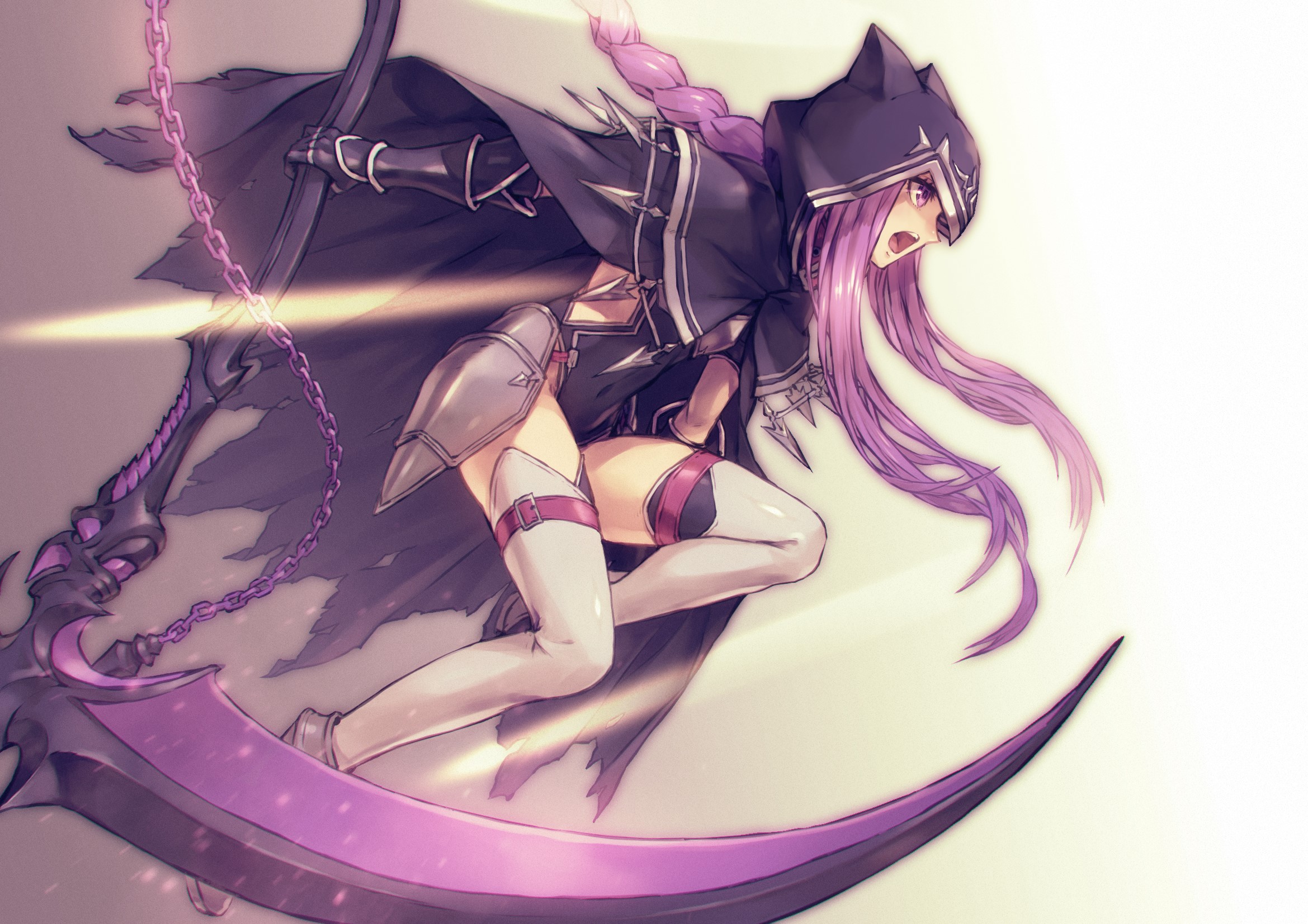 Medusa (Lancer) from Fate/Grand Order with Scythe HD Wallpaper