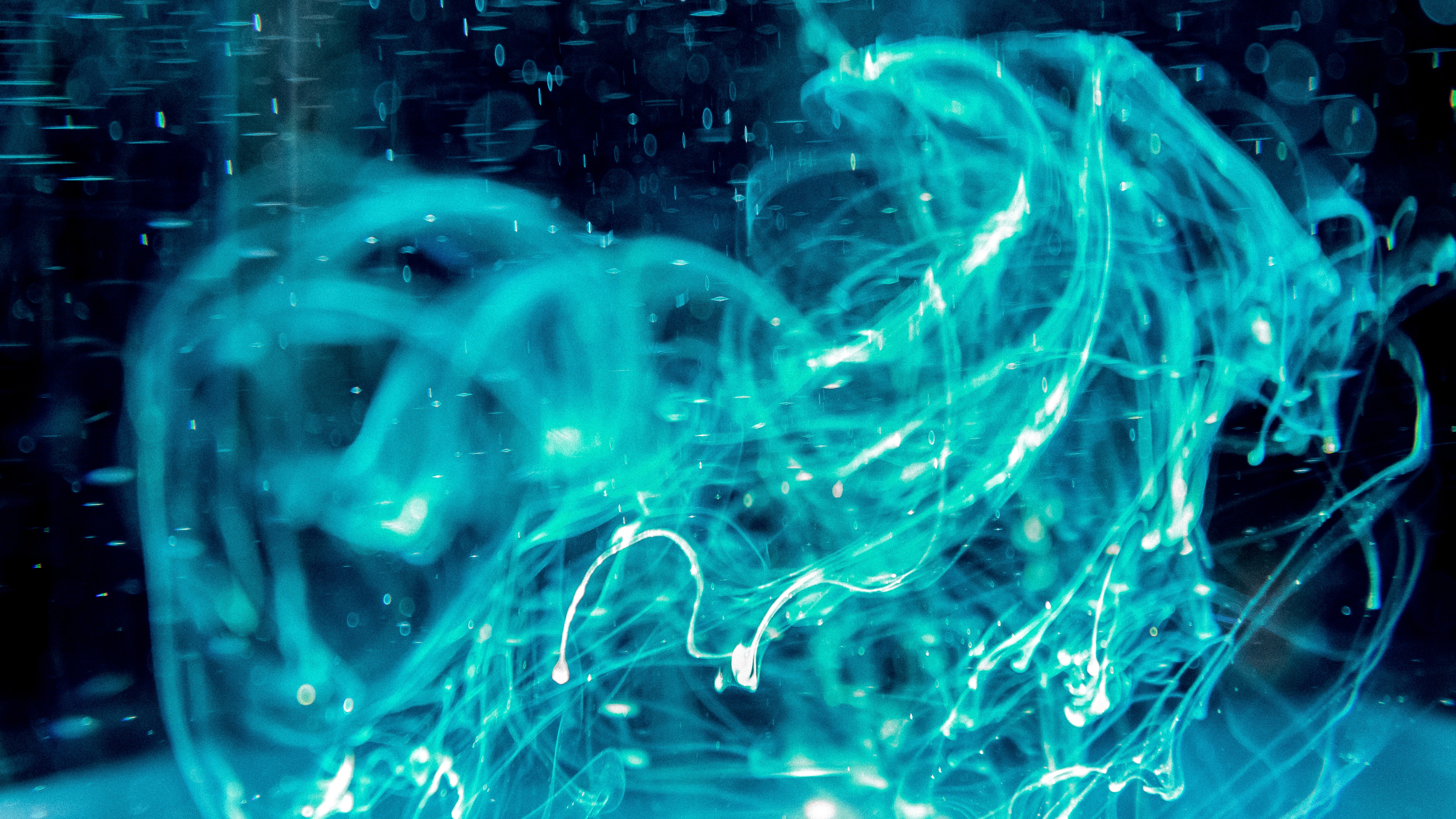 Abstract Blue Smoke 4K HD Wallpaper