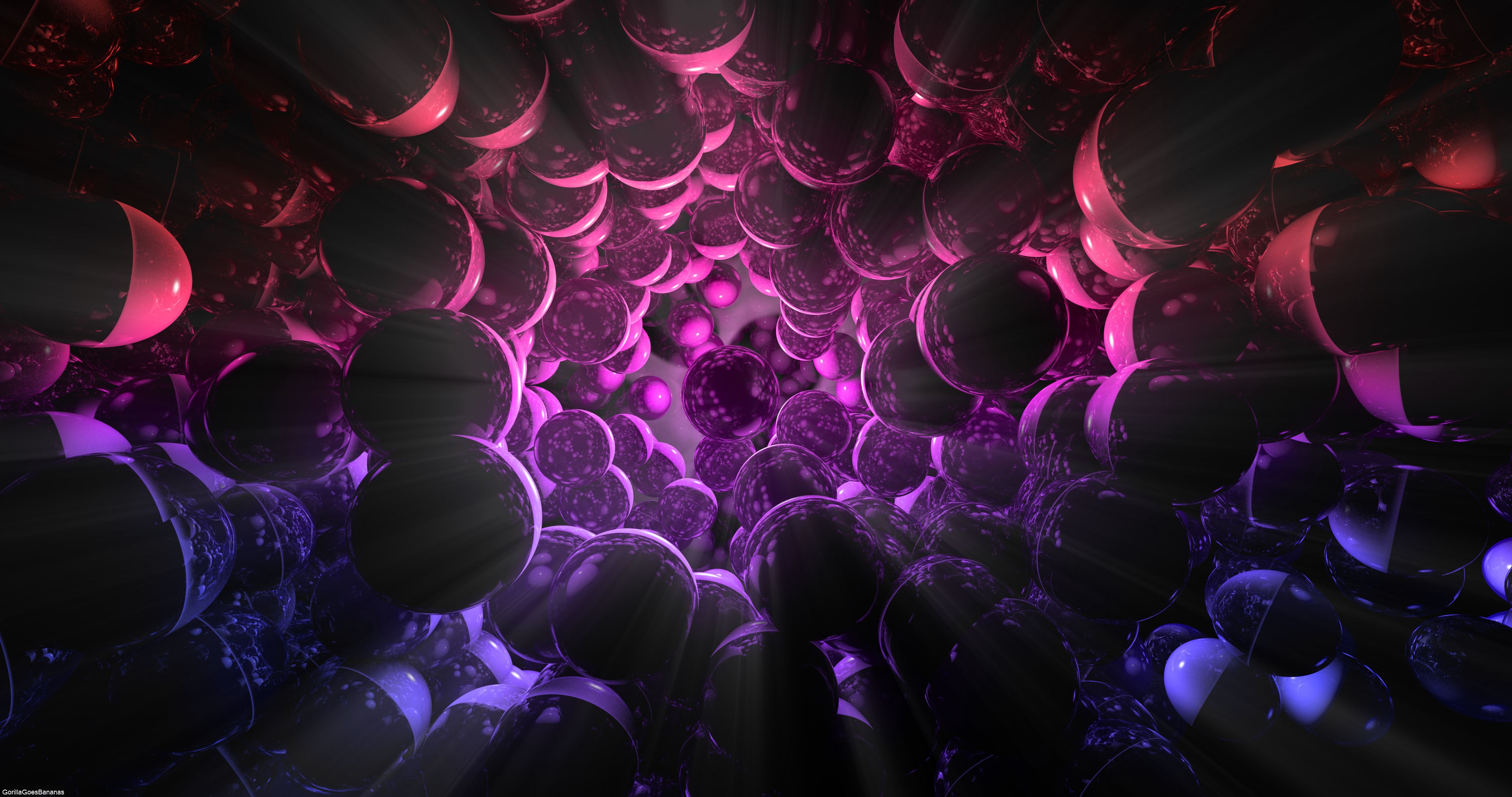 4K 3D Abstract Spheres HD Wallpaper