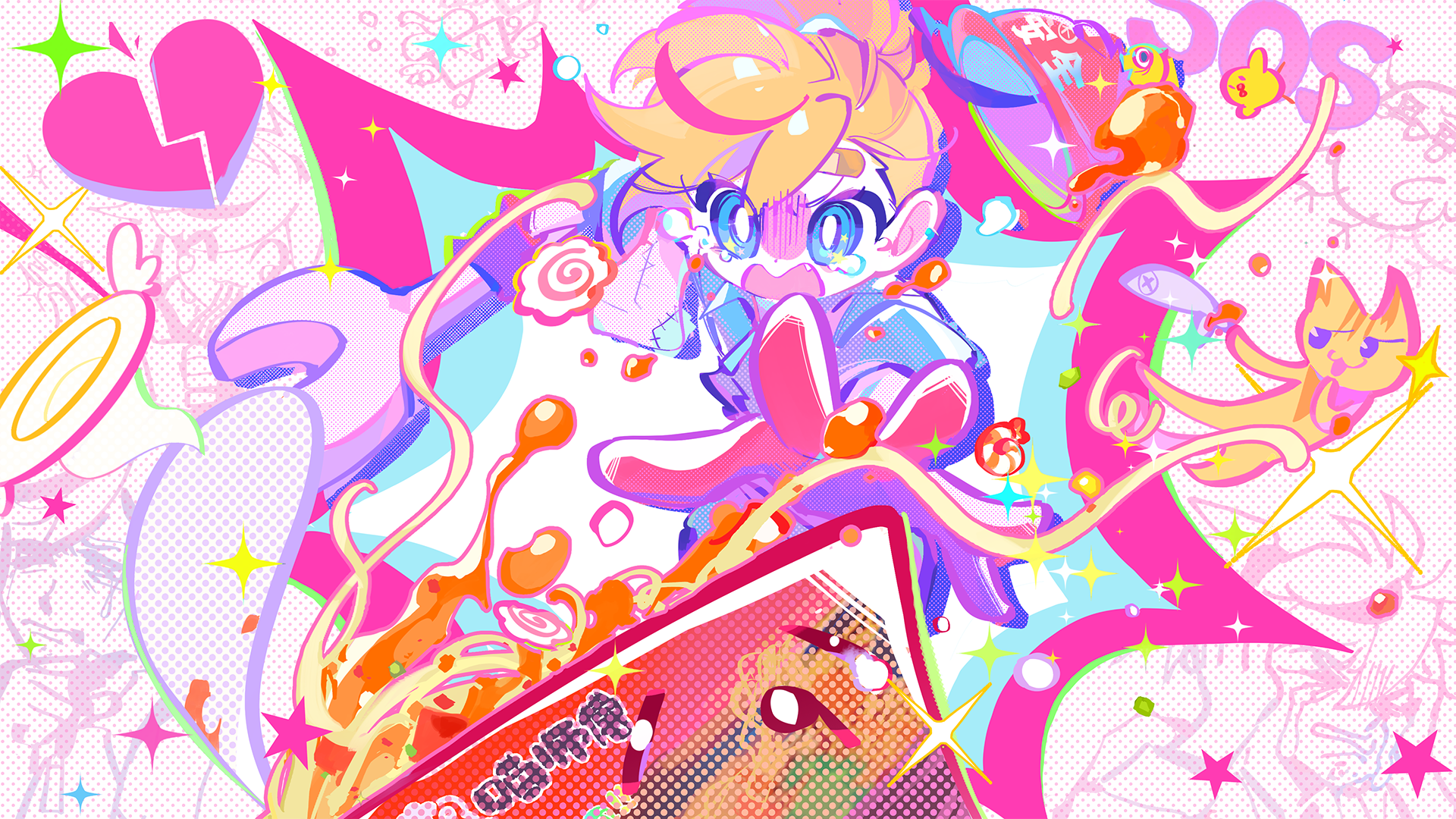 Rin from Muse Dash in Vibrant Action HD Wallpaper