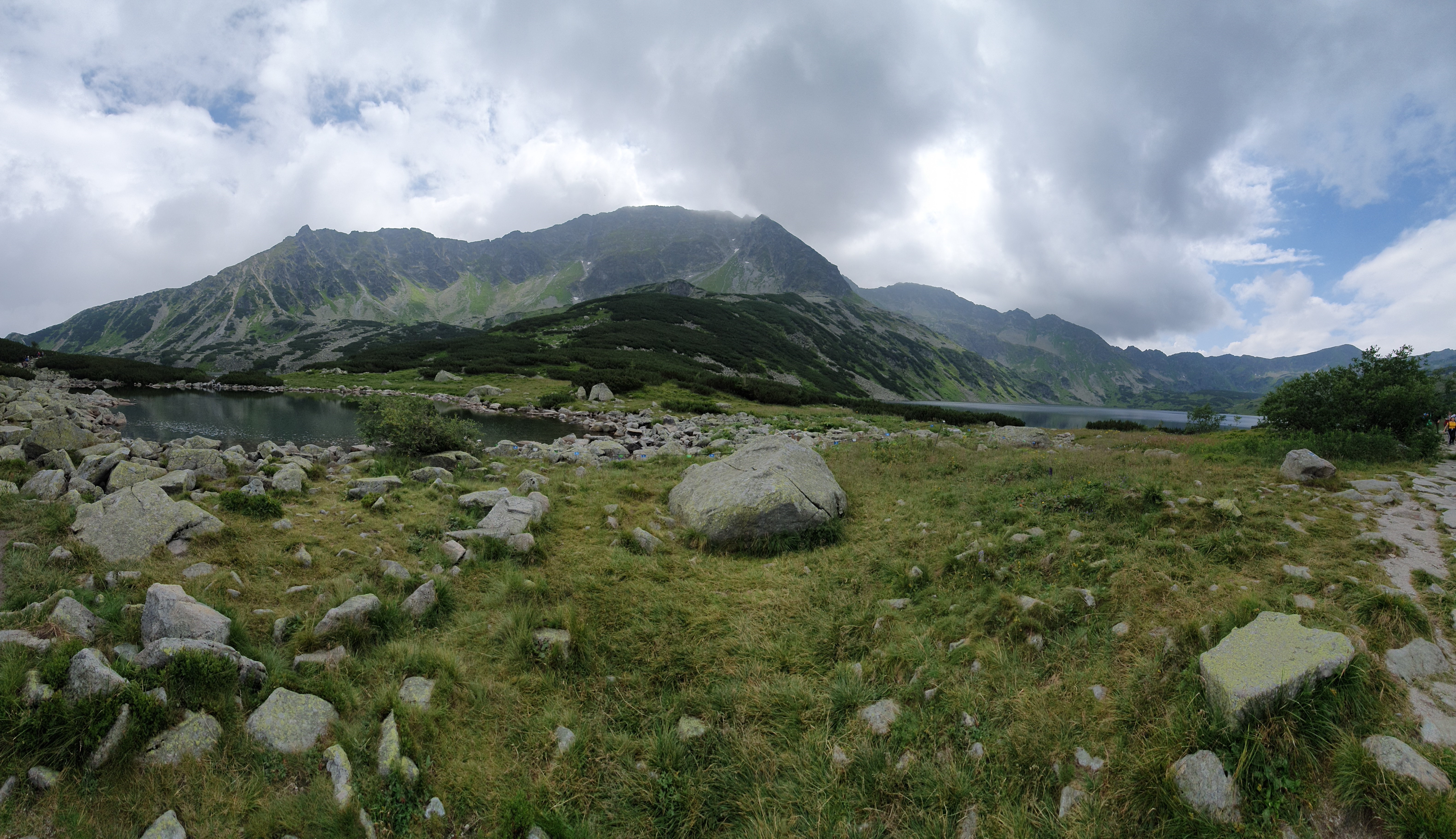 Mountains and lake in Tatra Mountains, Poland HD Wallpaper