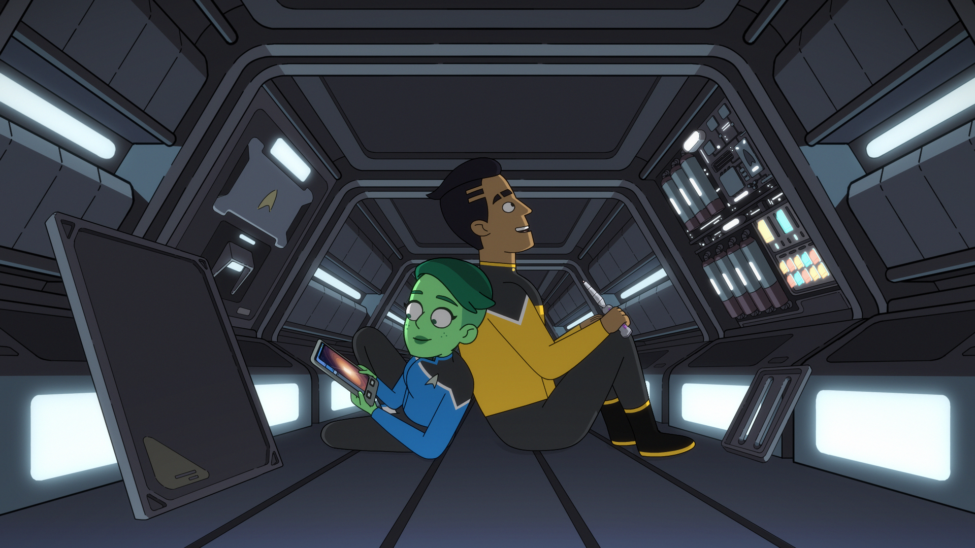Star Trek: Lower Decks D'Vana Tendi and Sam Rutherford HD Wallpaper