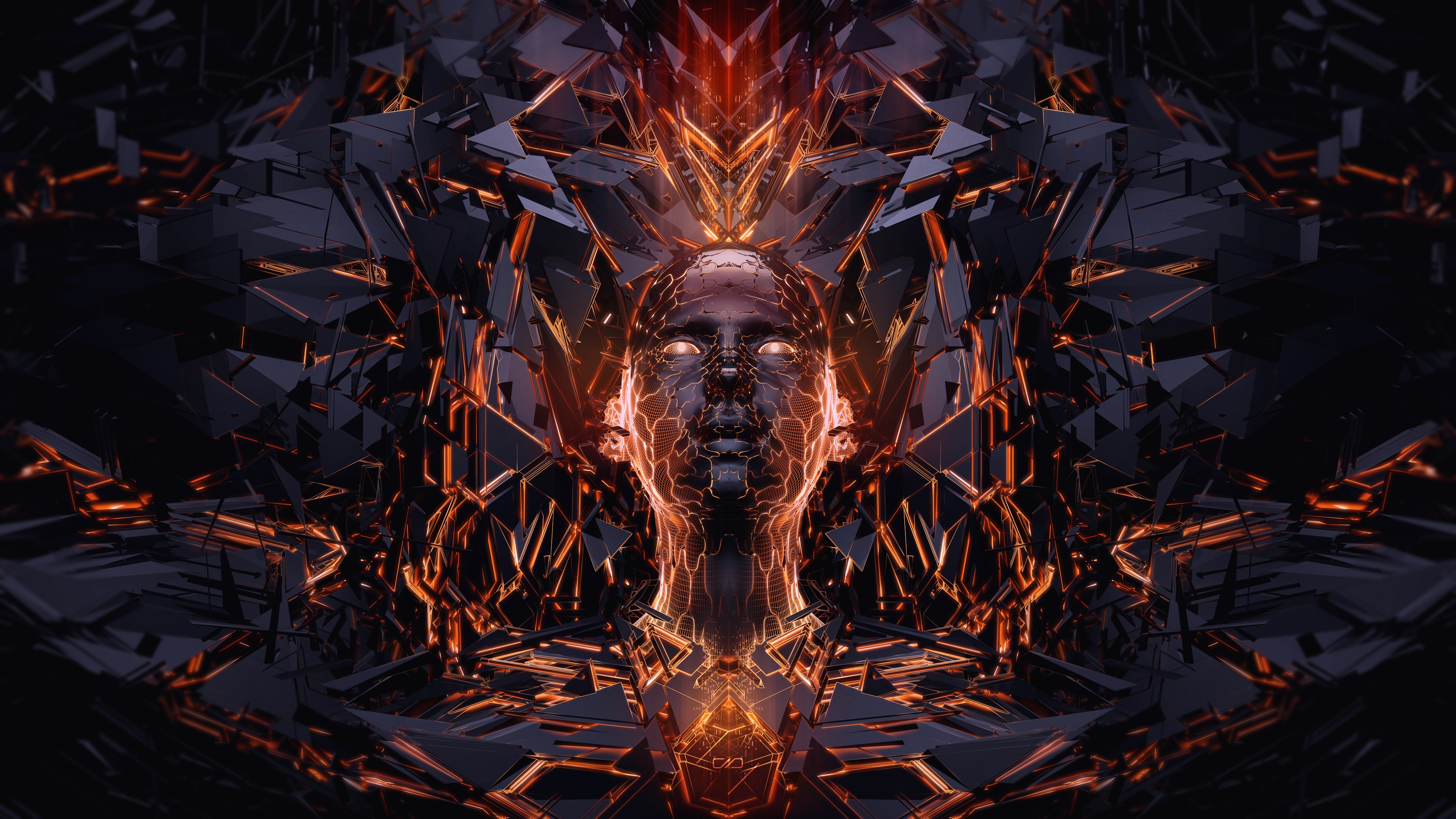 4K 3D Abstract Futuristic Digital Art HD Wallpaper