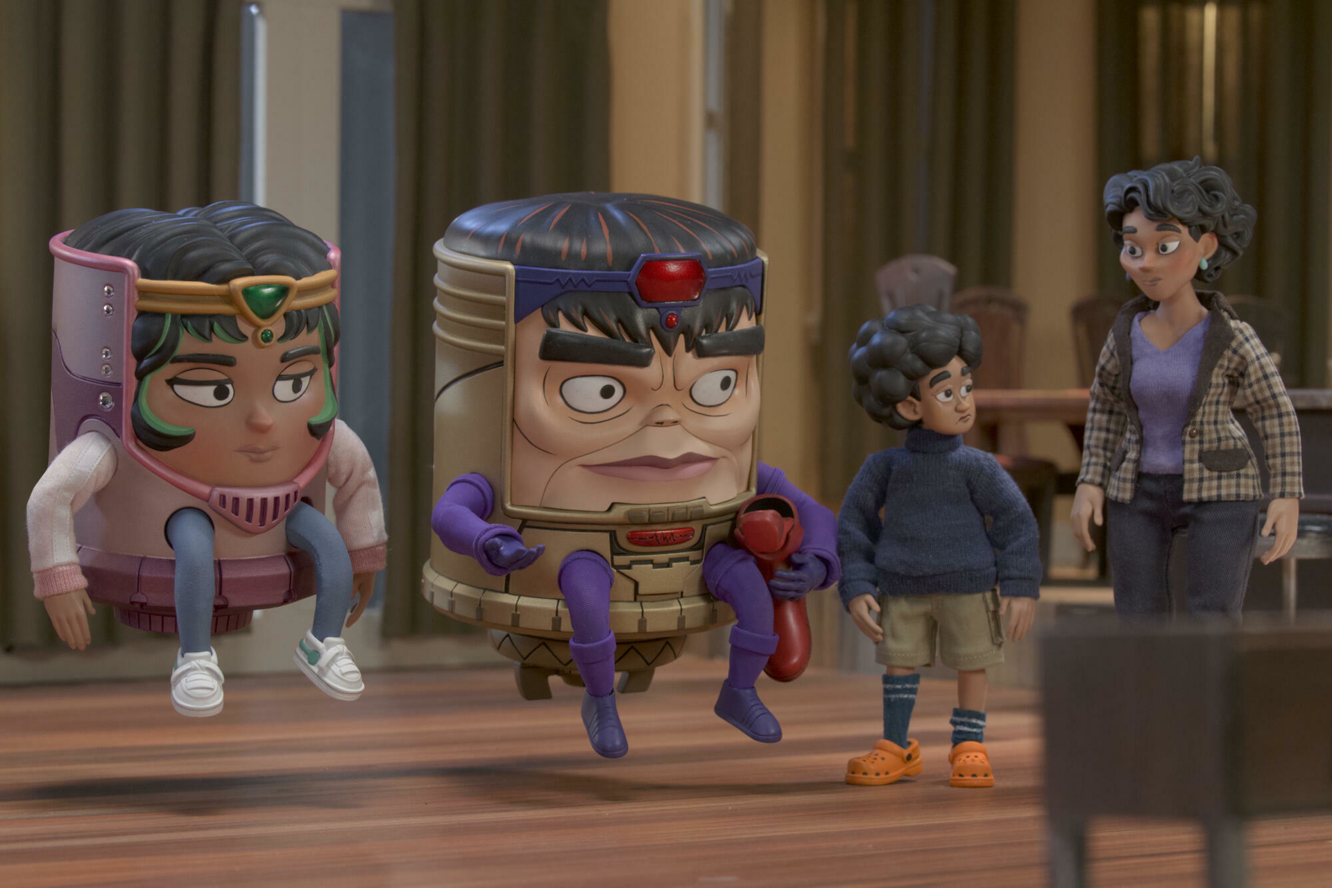 M.O.D.O.K. and family in a room HD Wallpaper