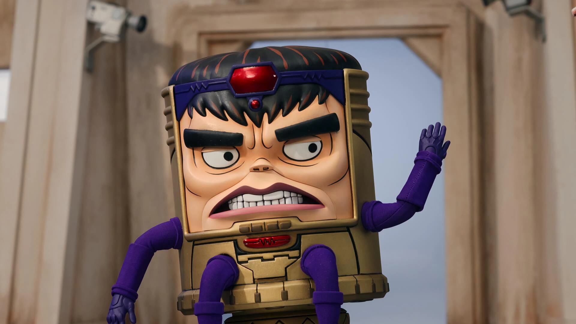 Marvel's M.O.D.O.K. with a security camera in the background HD Wallpaper