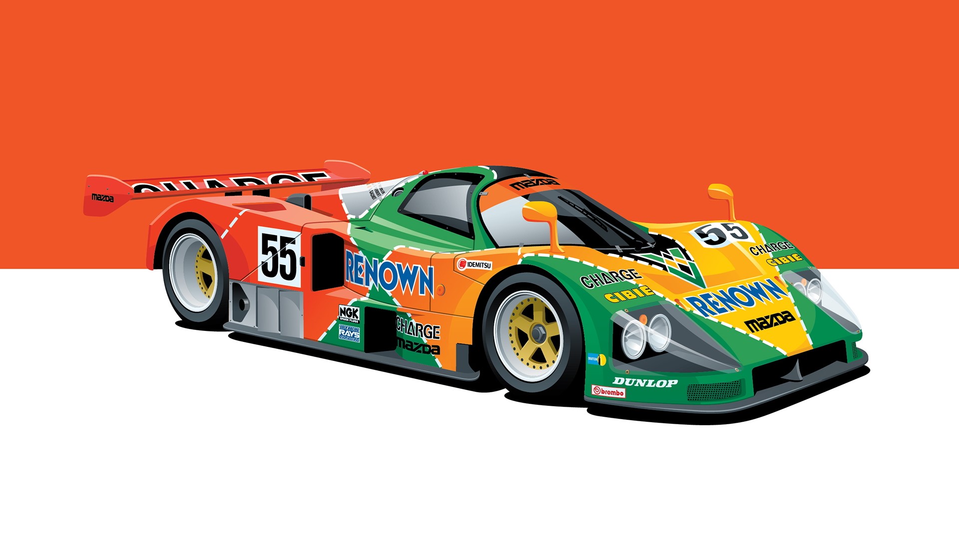 Mazda 787B "Renown" Race Car Poster HD Wallpaper