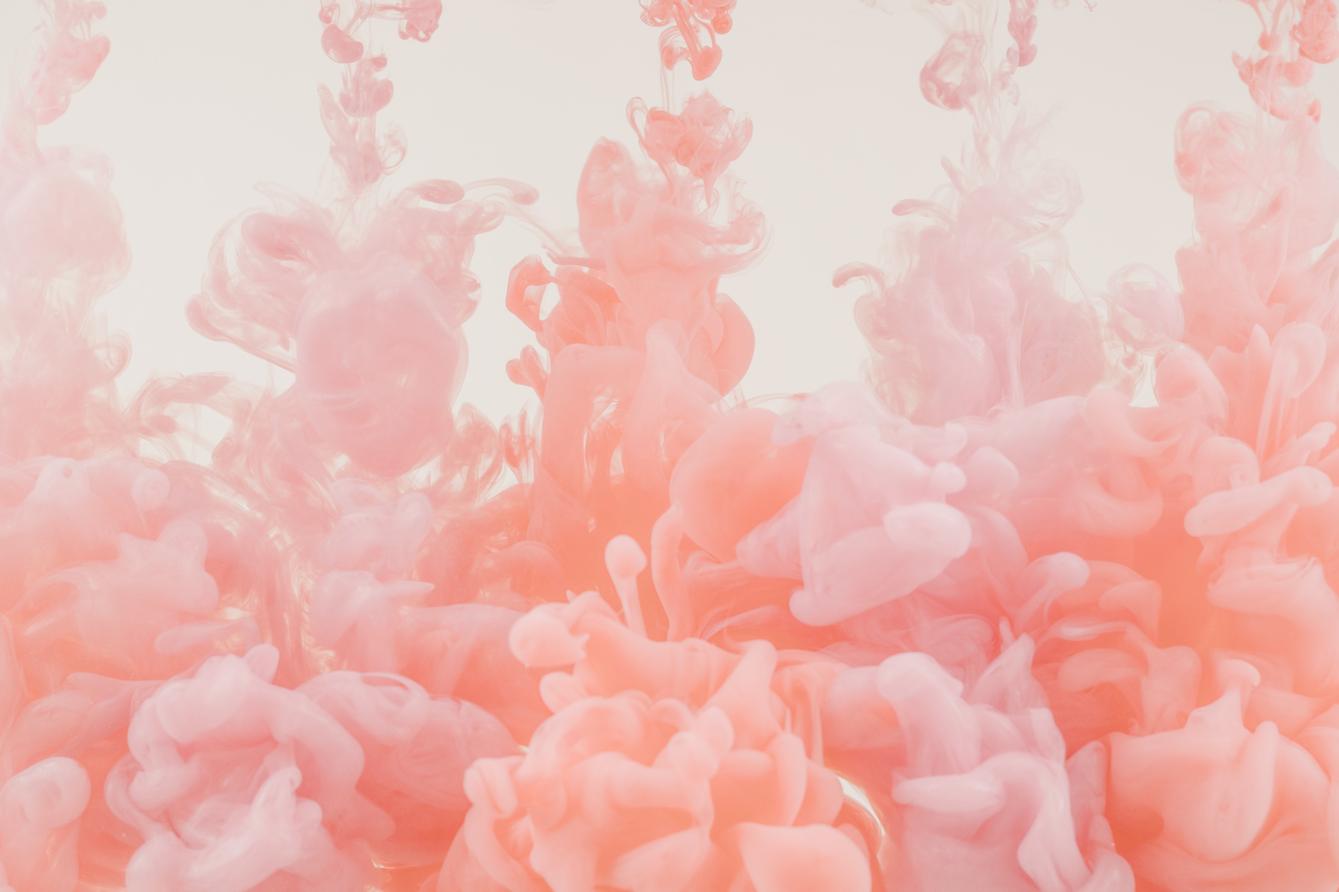 Abstract Pink and Orange Smoke 4K HD Wallpaper