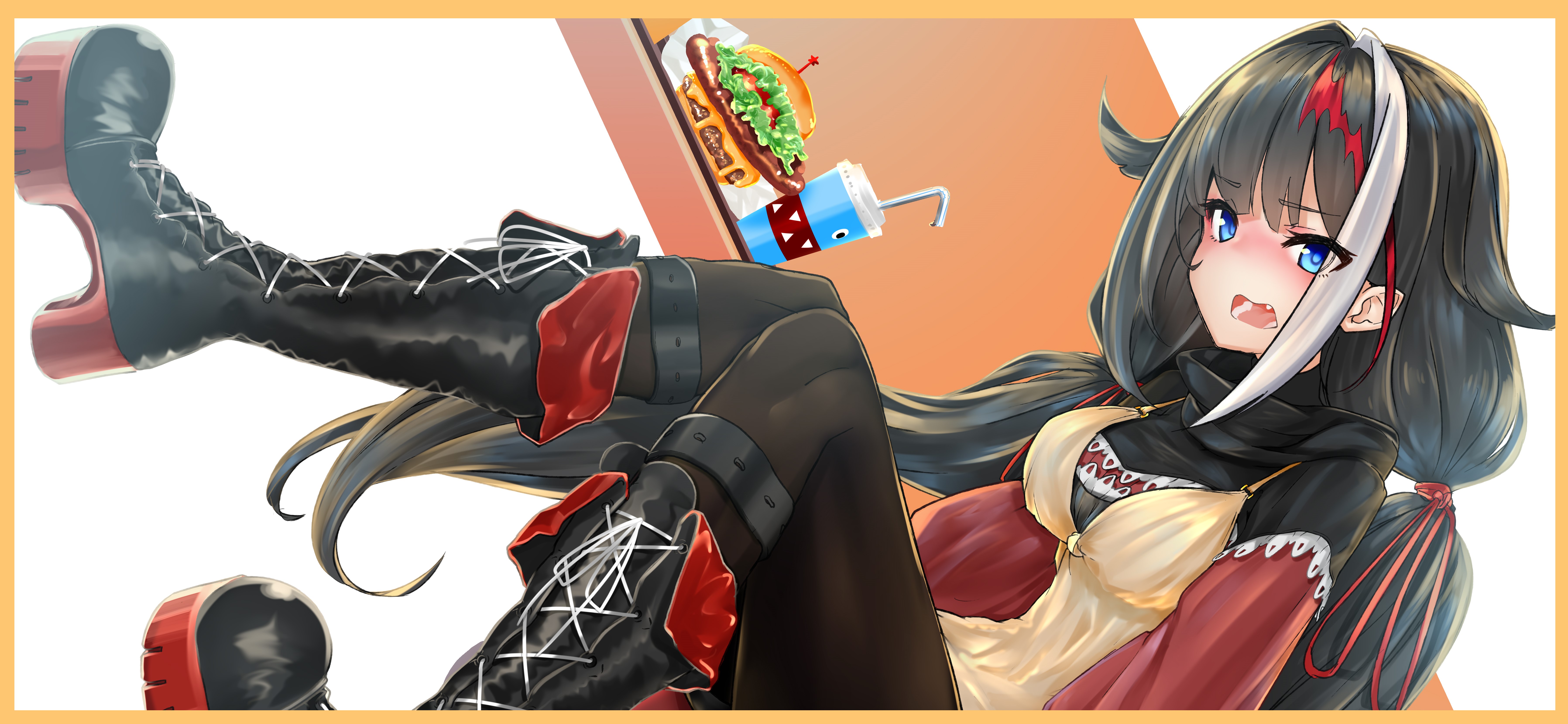 Deutschland from Azur Lane with food HD Wallpaper