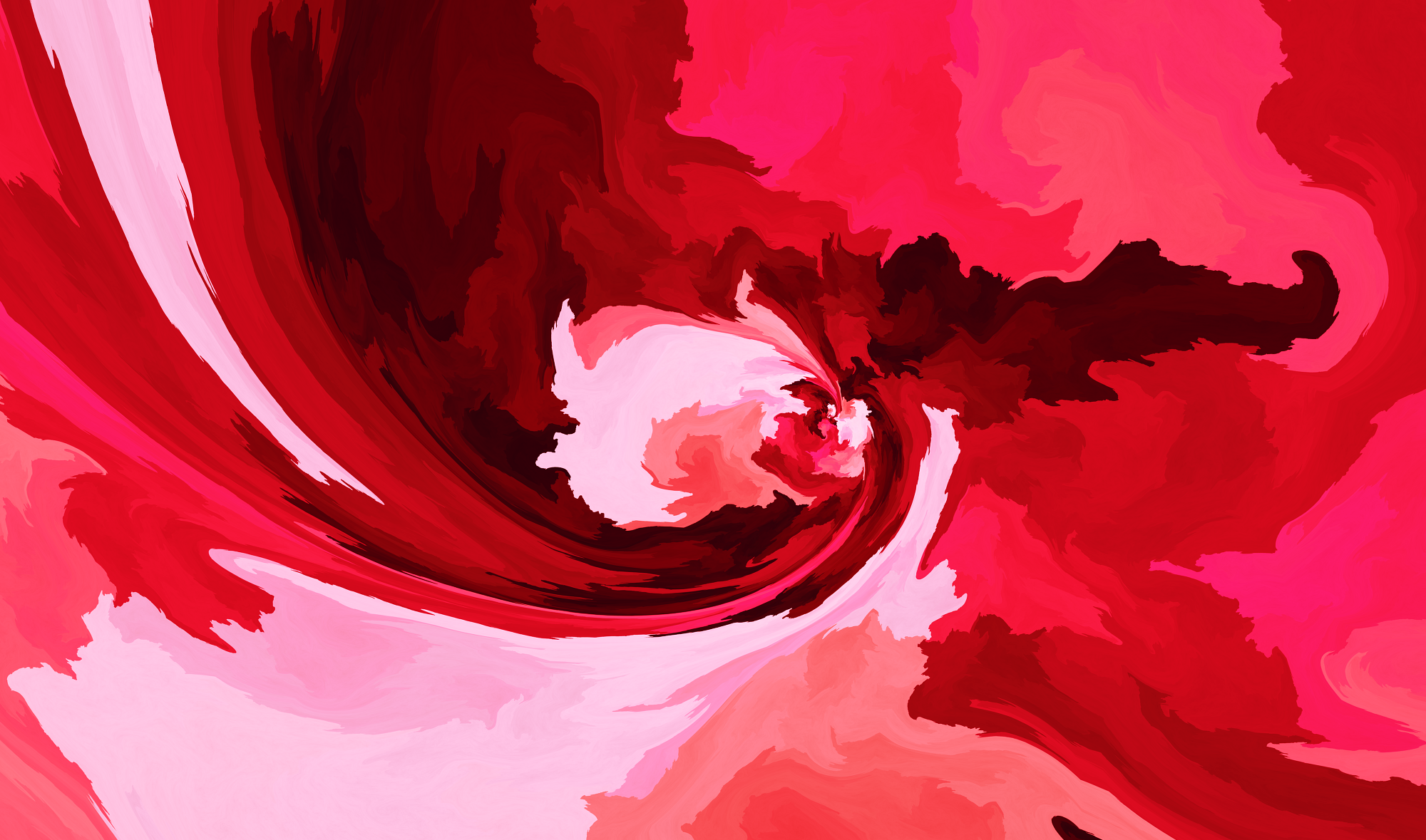Abstract Red Swirls and Shapes HD Wallpaper