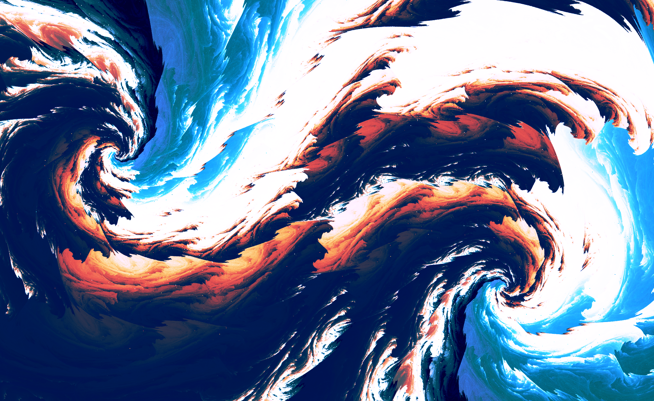 Abstract Wave Fractal Art HD Wallpaper