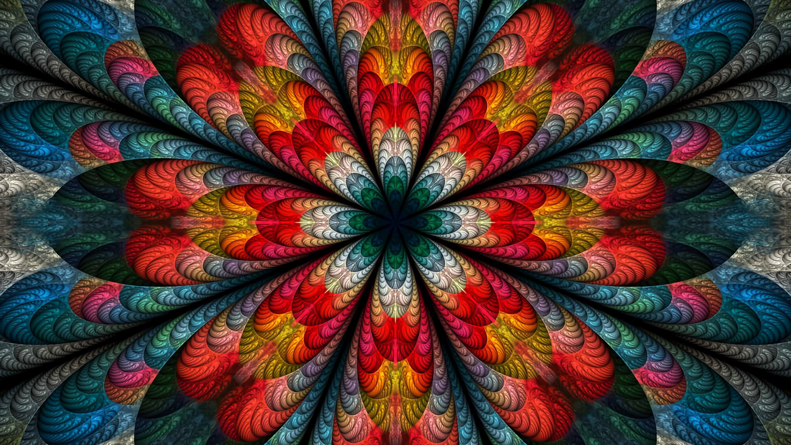 Colorful Abstract Fractal Design HD Wallpaper