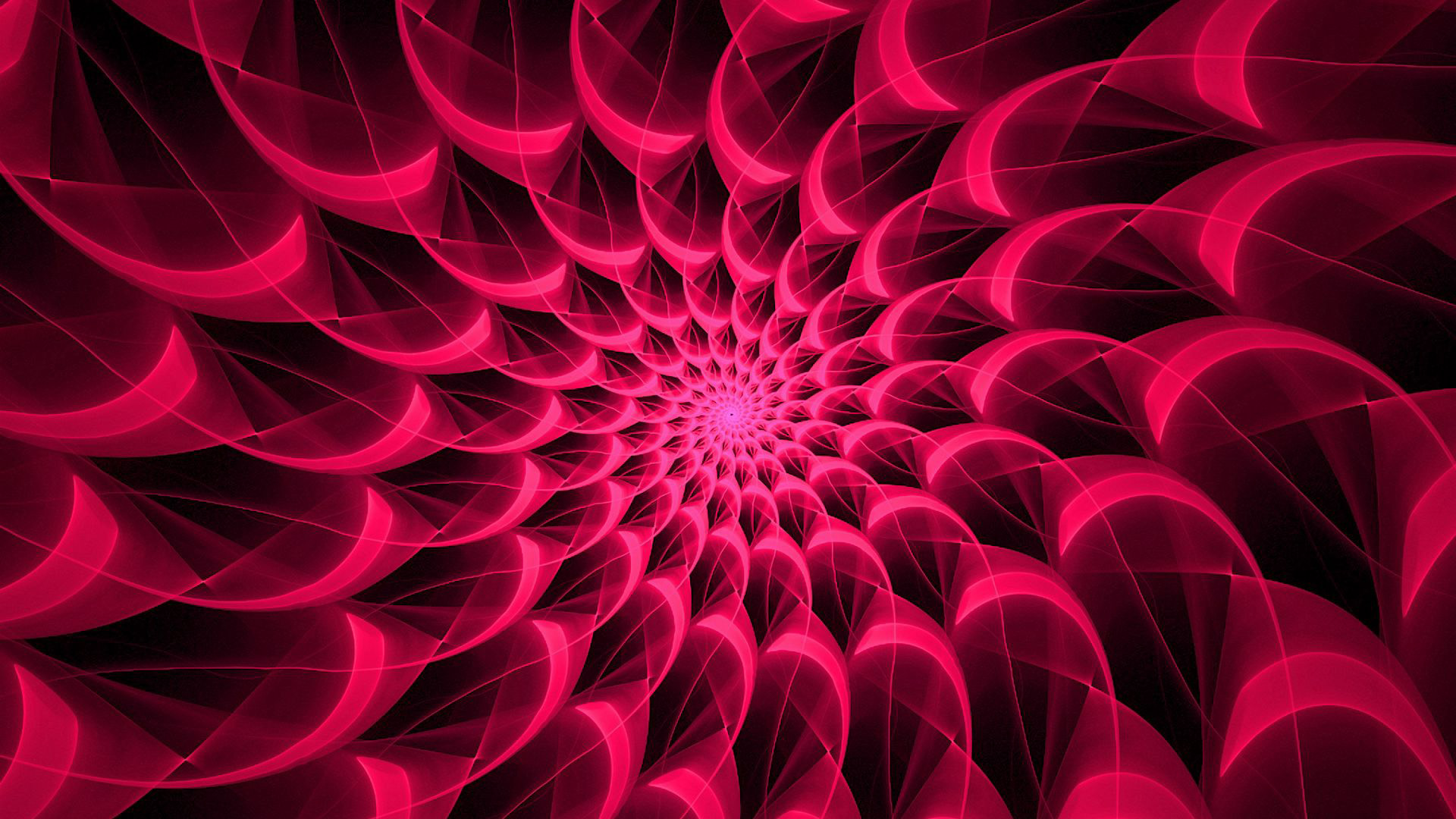 Abstract pink spiral fractal pattern HD Wallpaper