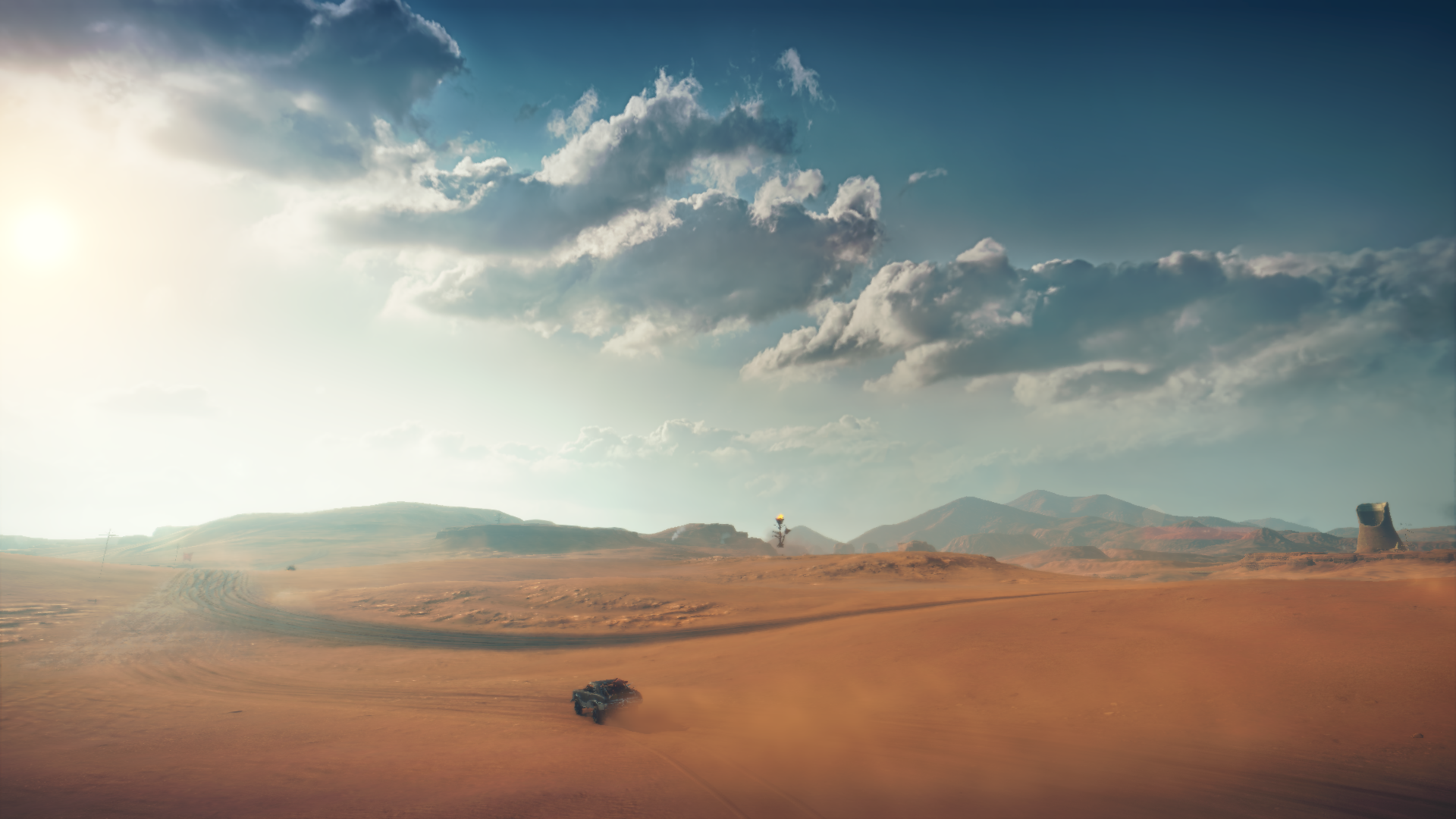 Mad Max video game art of a desert landscape HD Wallpaper