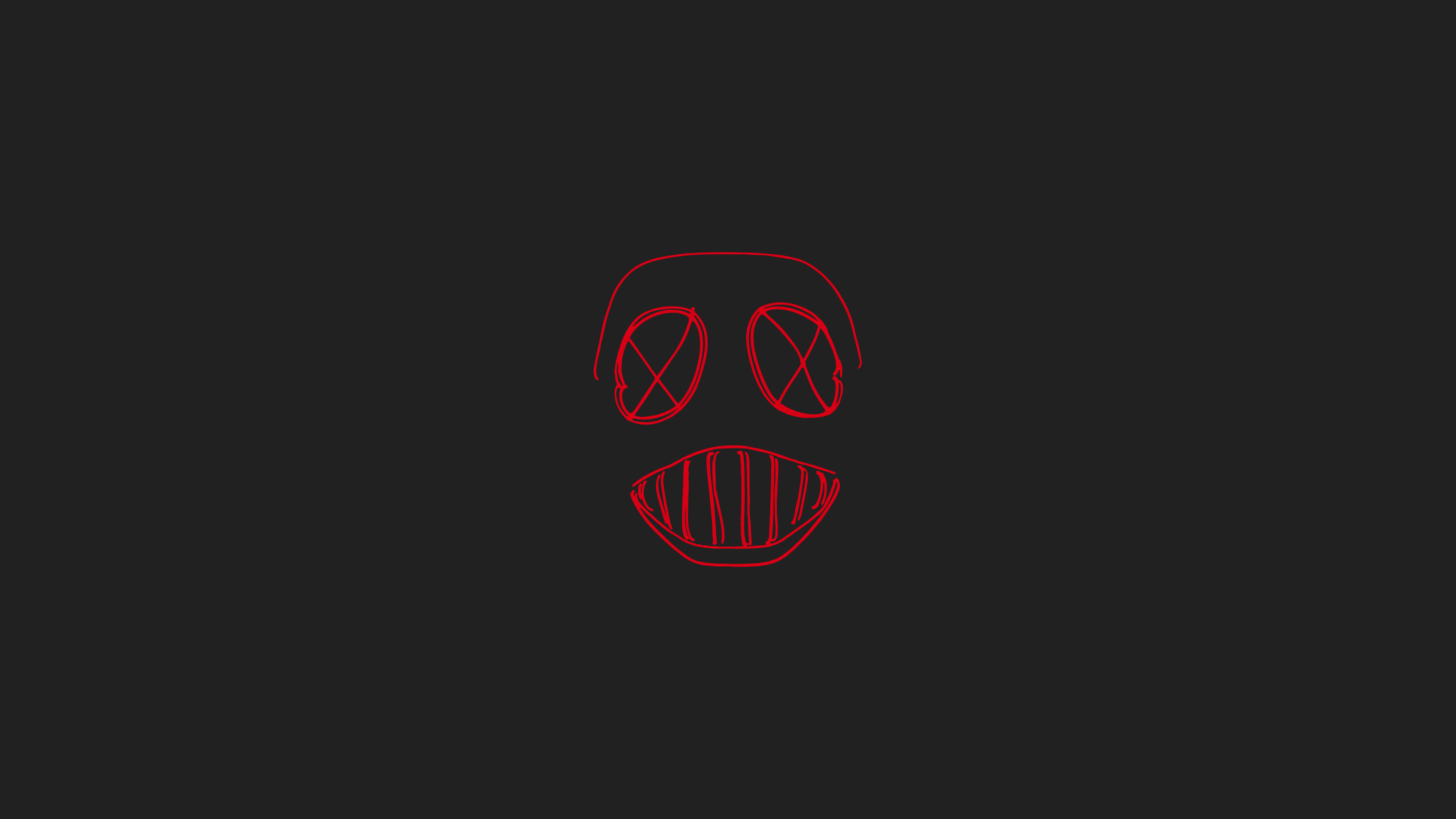 Red Purge mask logo HD Wallpaper