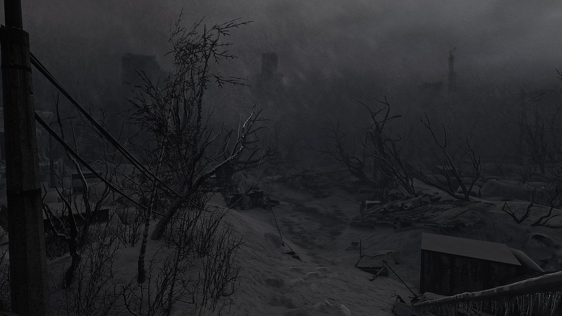 Artyom from Metro Exodus in a desolate landscape HD Wallpaper