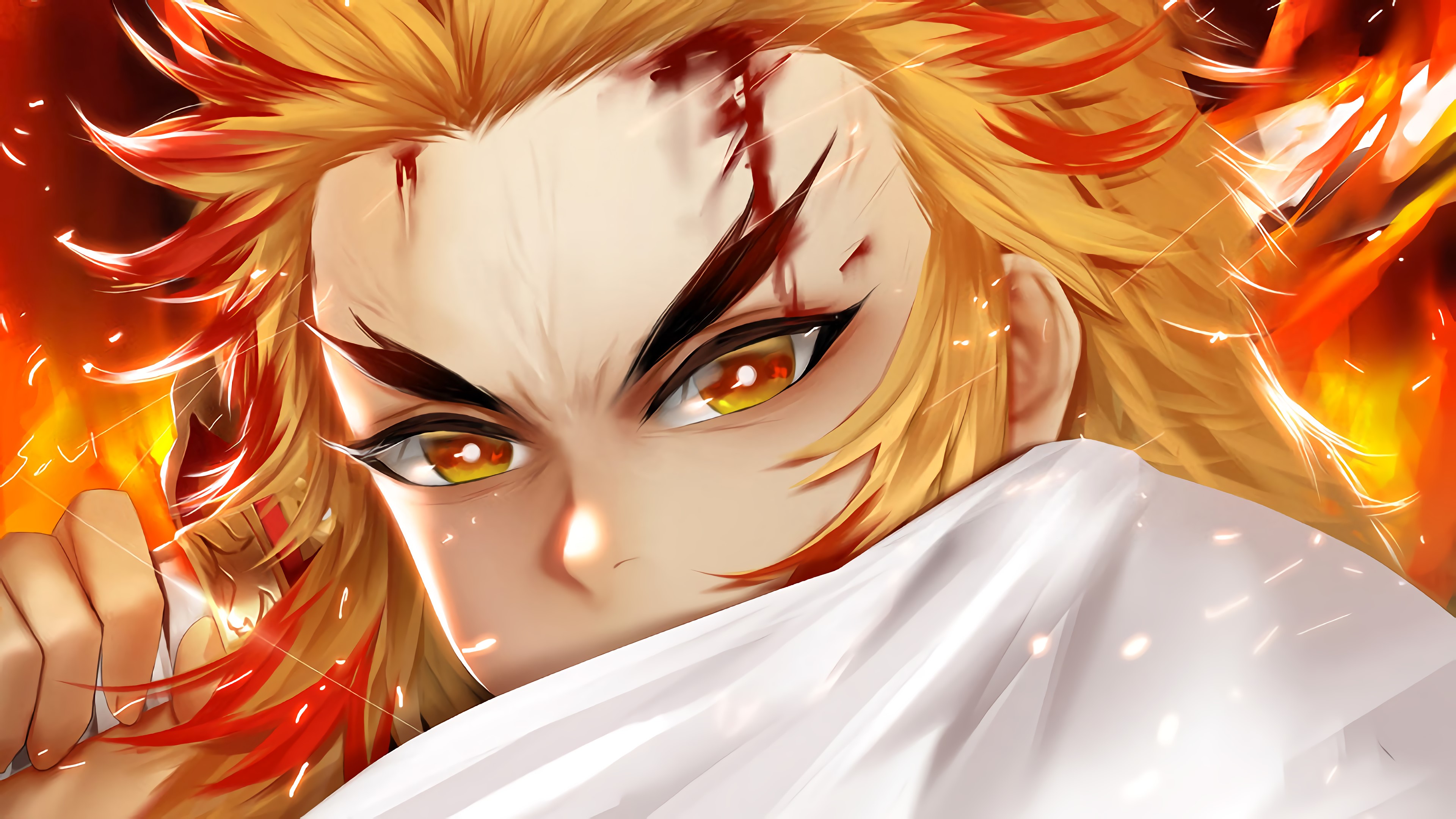 Rengoku Kyoujurou from Demon Slayer HD Wallpaper