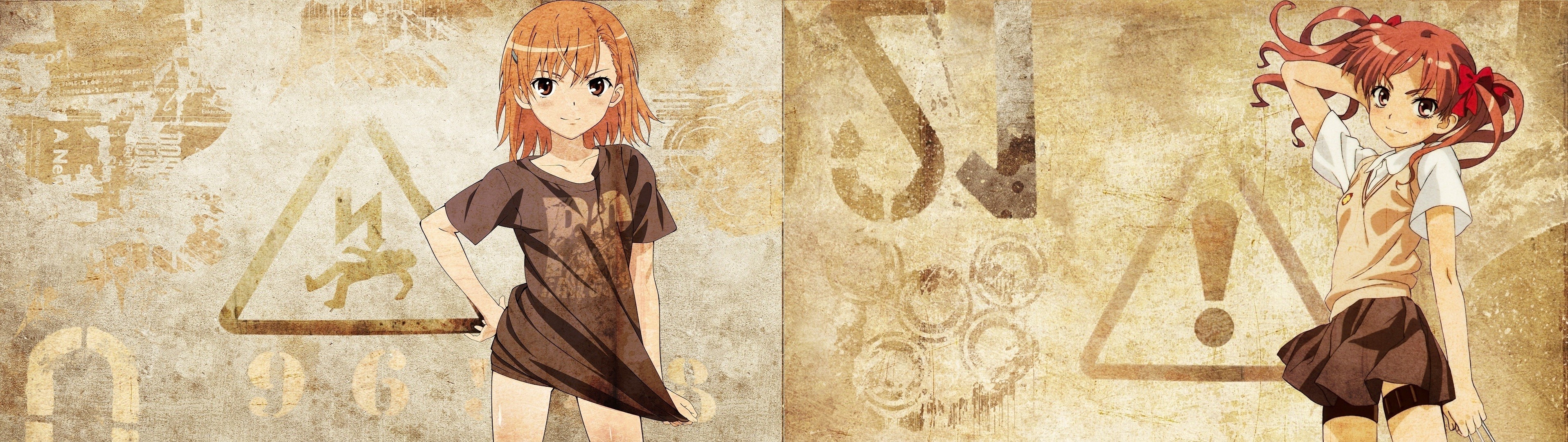Misaka Mikoto and Shirai Kuroko from To Aru Kagaku no Railgun HD Wallpaper