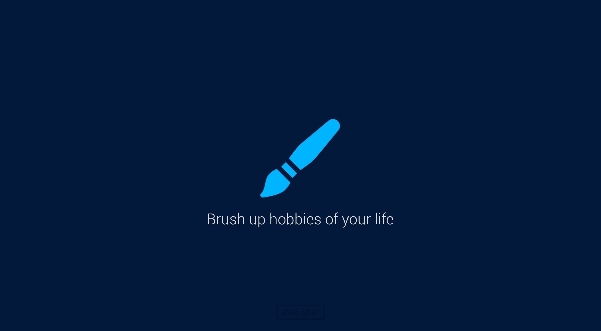 Paintbrush icon and inspirational quote HD Wallpaper
