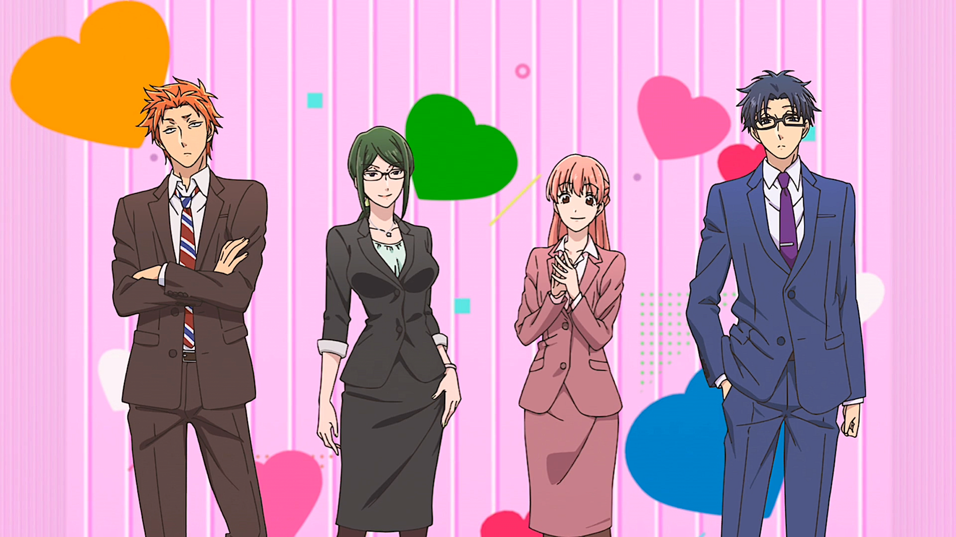 Wotakoi: Love Is Hard for Otaku characters HD Wallpaper