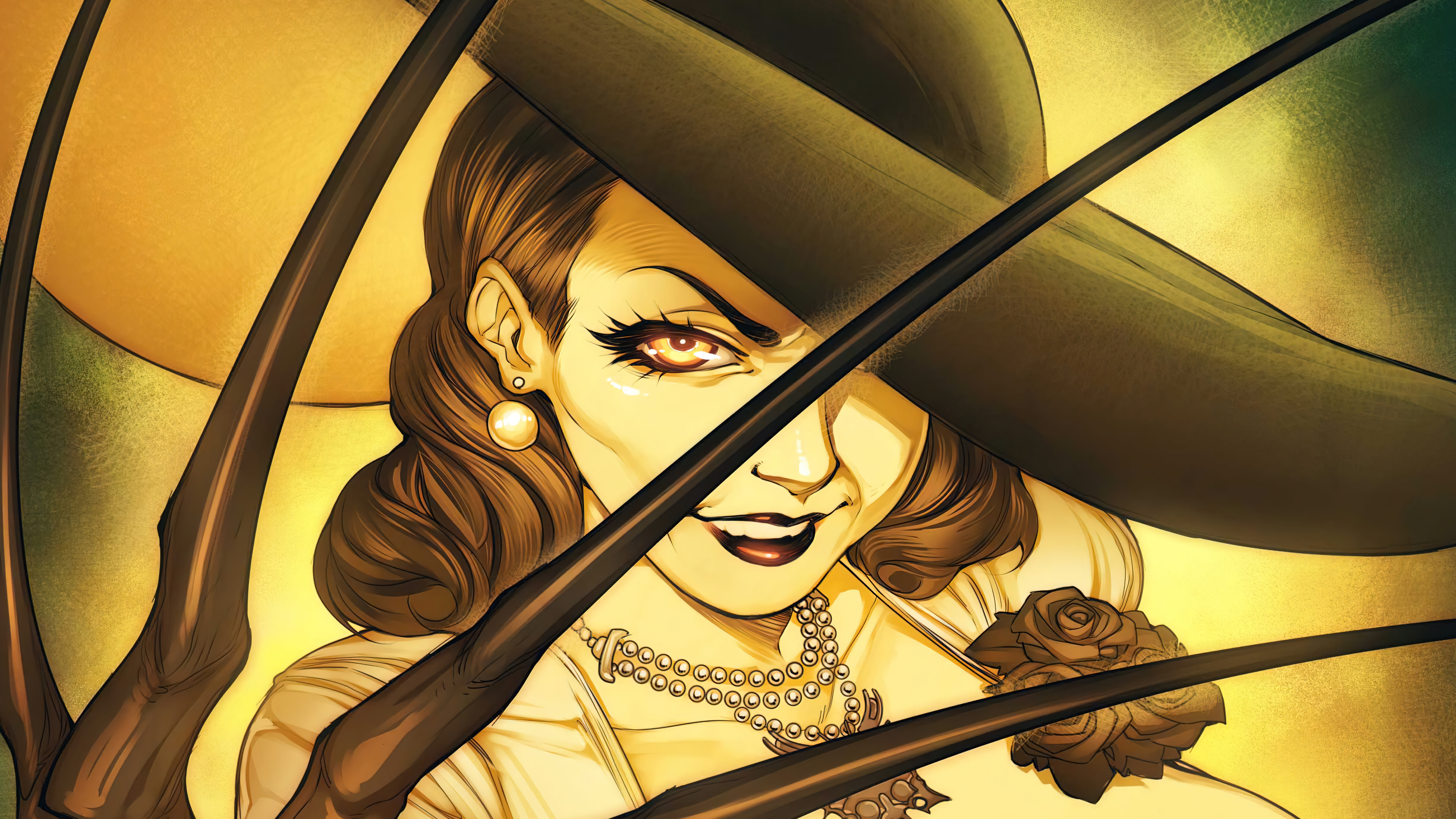 Lady Dimitrescu from Resident Evil Village HD Wallpaper