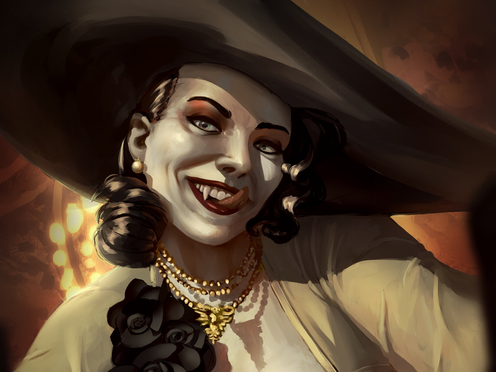 Alcina Dimitrescu from Resident Evil Village HD Wallpaper