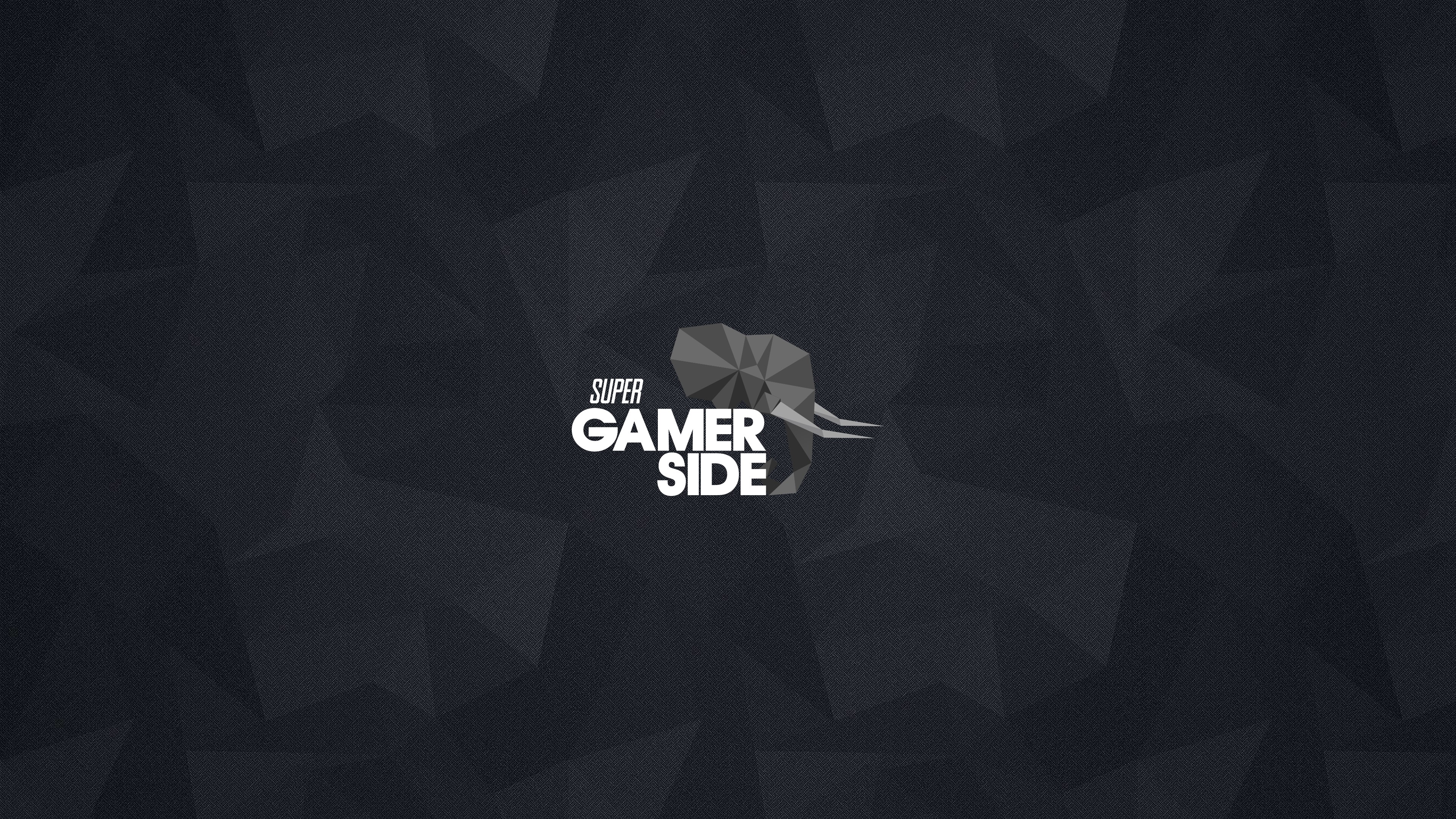 Super Gamer Side low poly elephant logo HD Wallpaper