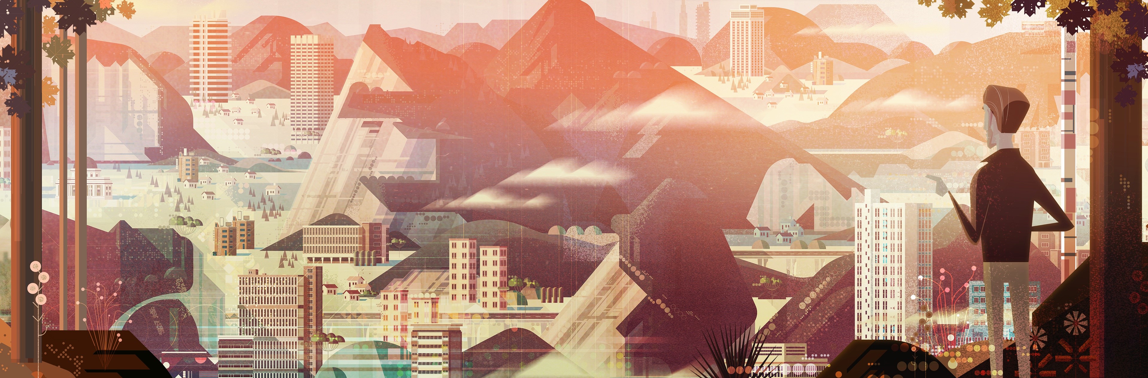 Digital Art City Landscape Illustration HD Wallpaper
