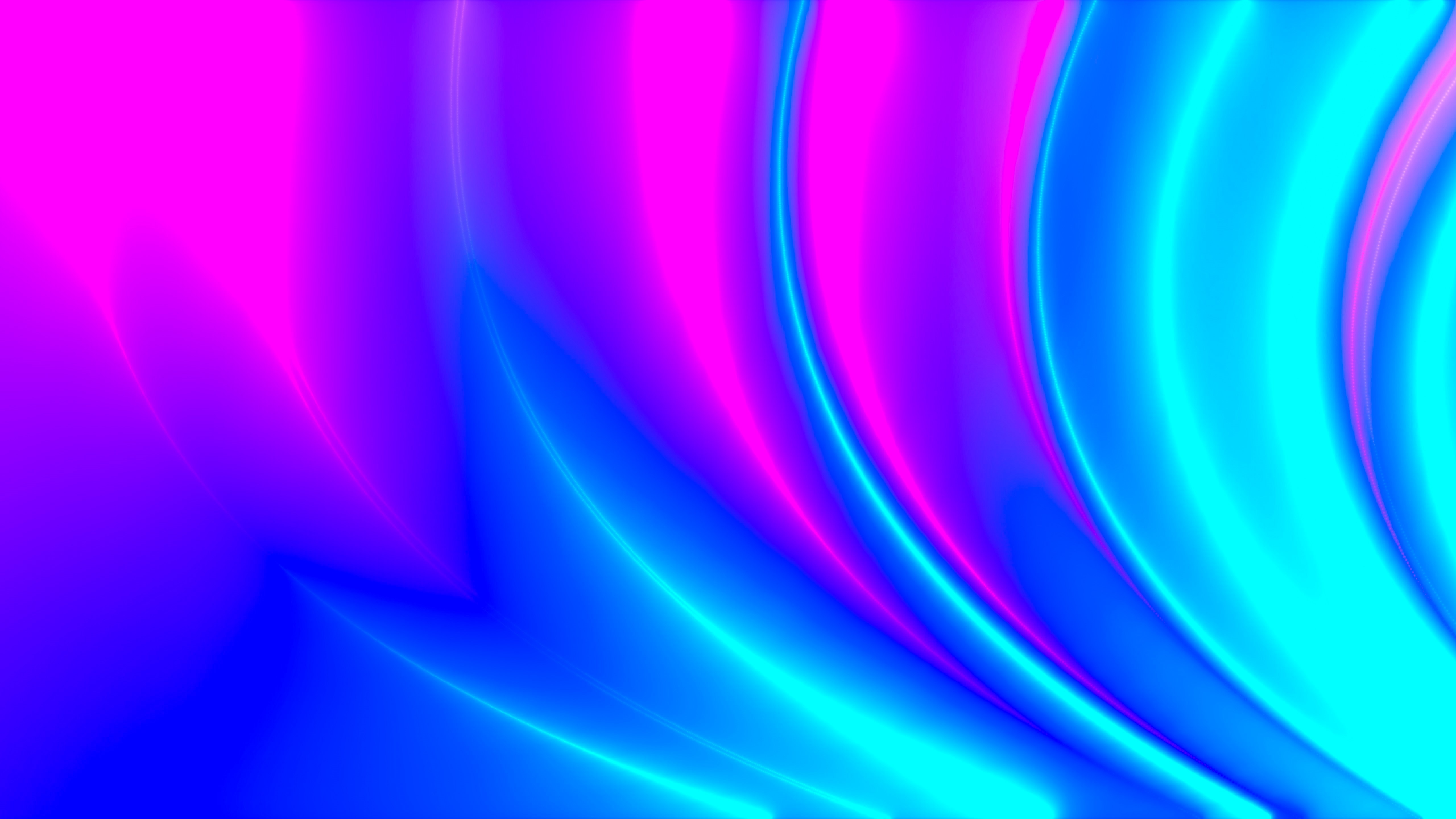 Abstract blue and pink flowing lines 4K HD Wallpaper