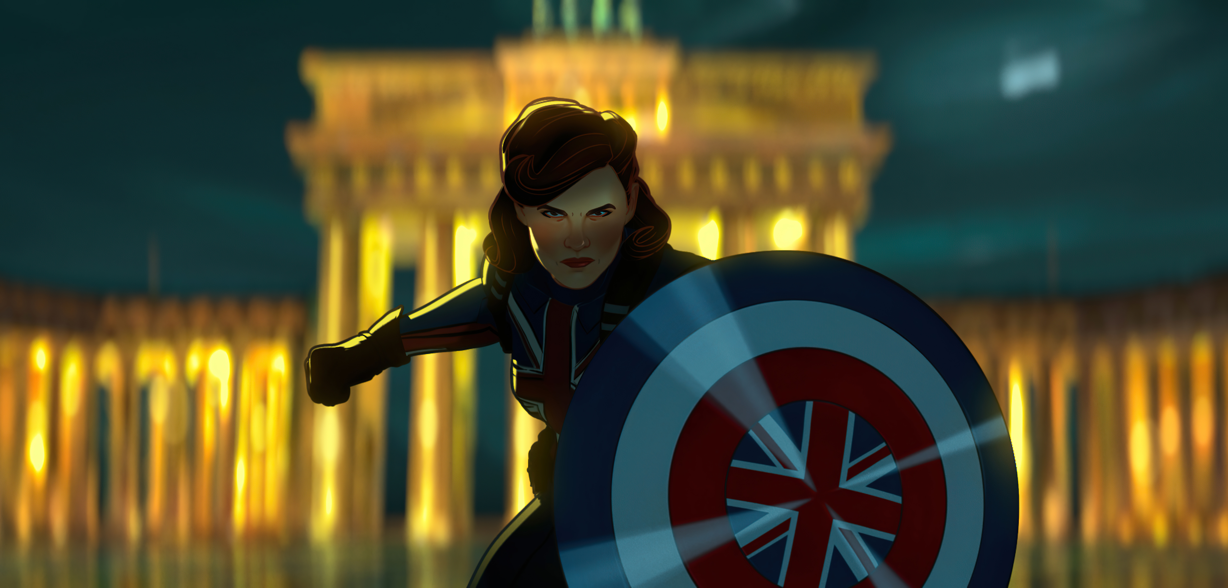 Captain Carter with Union Jack Shield HD Wallpaper