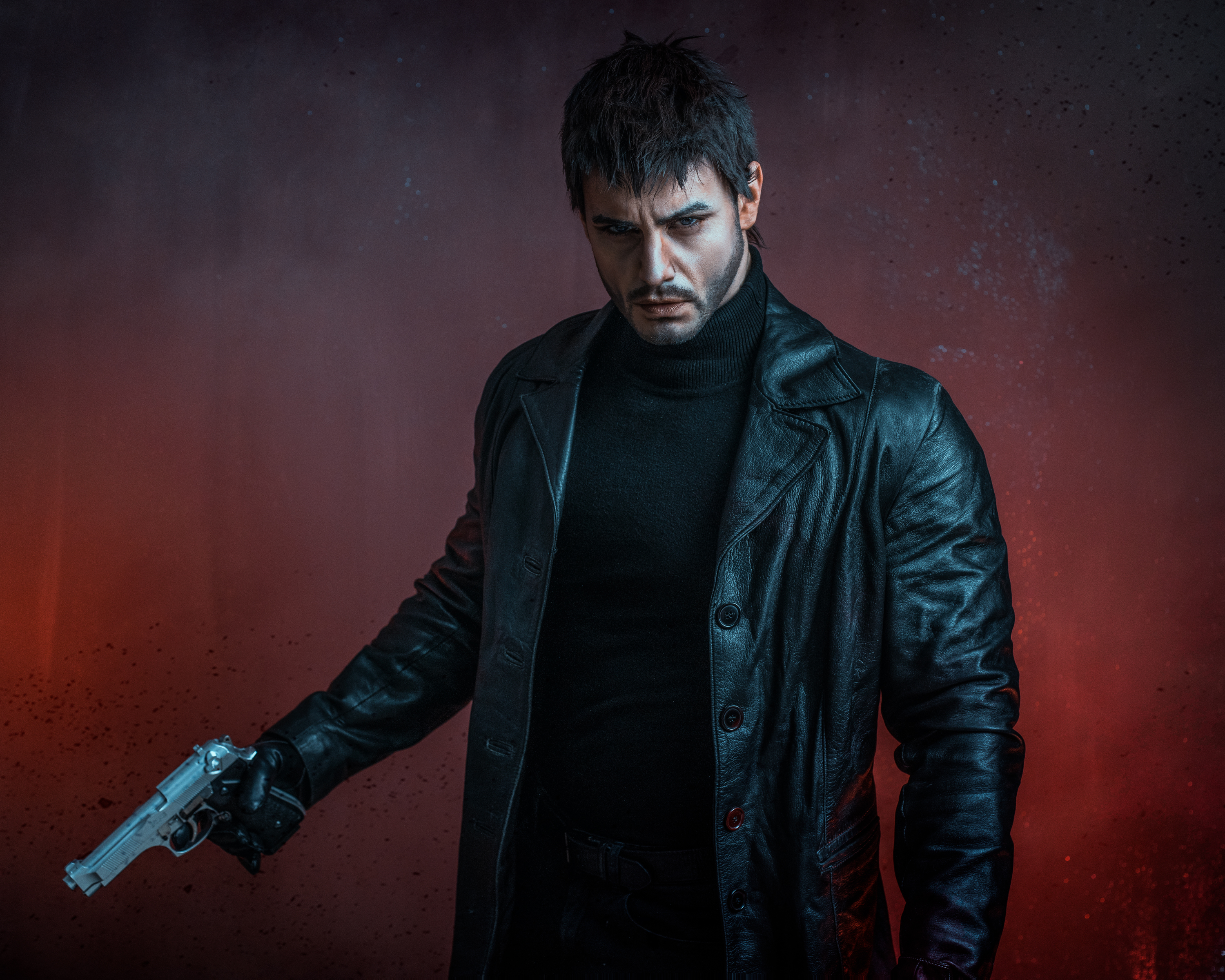 Chris Redfield from Resident Evil holding a gun HD Wallpaper