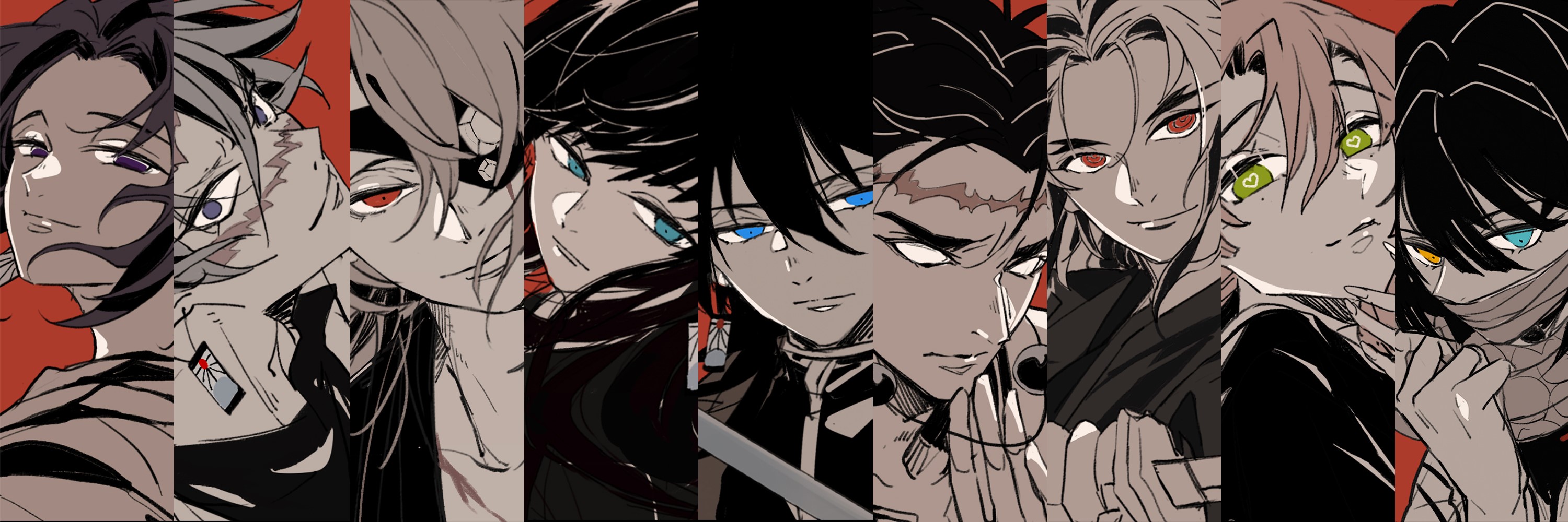 Demon Slayer: Kimetsu no Yaiba Hashira Artwork HD Wallpaper