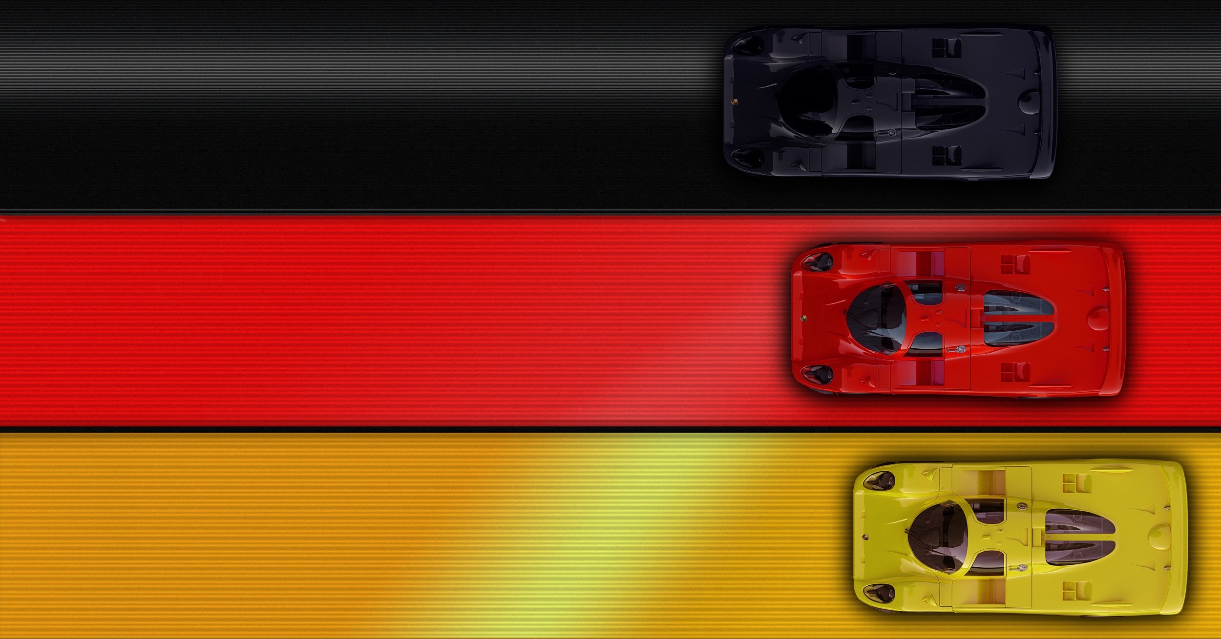German flag with racing cars HD Wallpaper