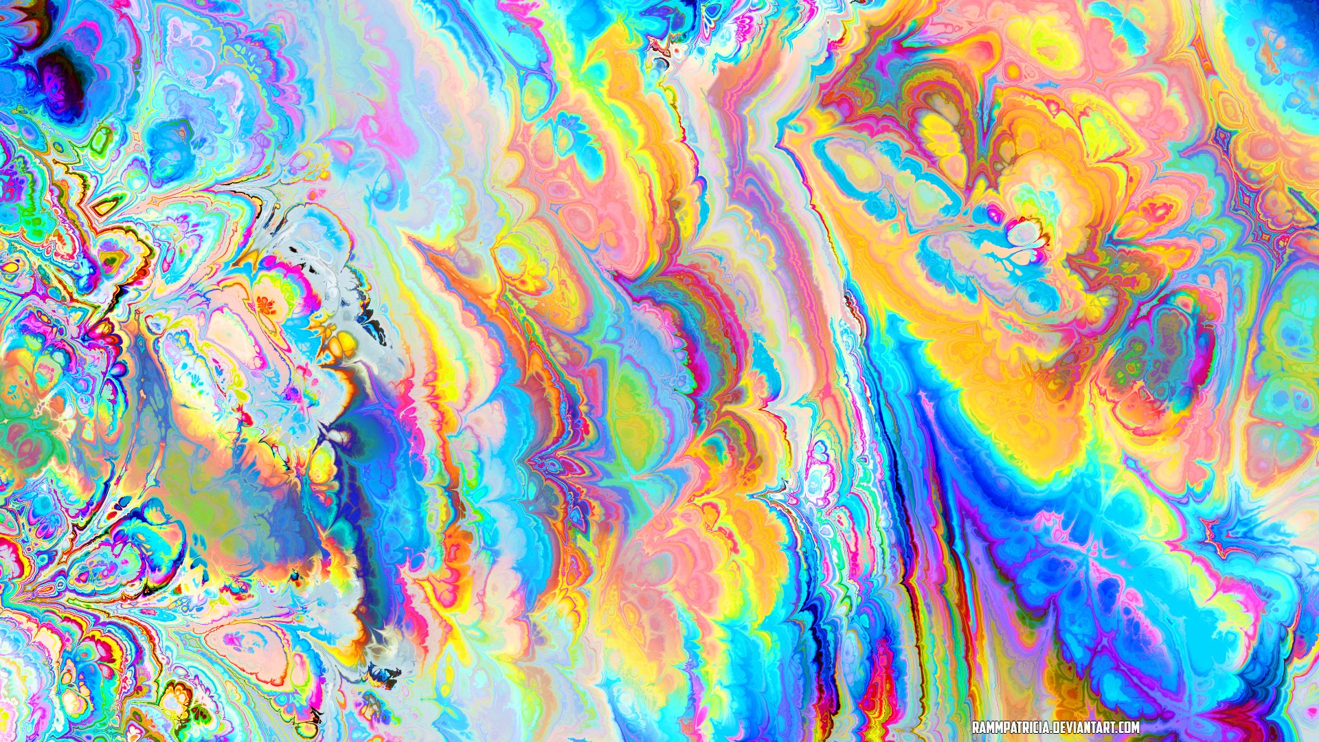 Abstract colorful digital art by RammPatricia HD Wallpaper