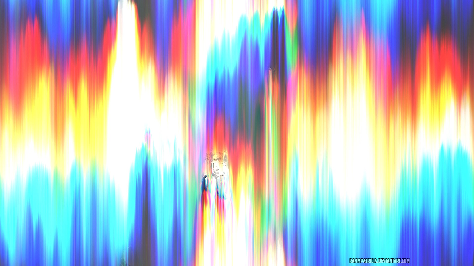Abstract digital art with vertical color streaks HD Wallpaper
