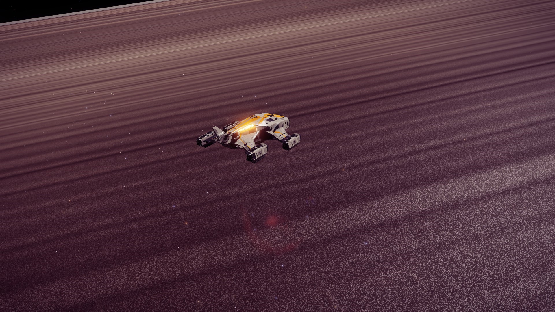 Spaceship in Elite: Dangerous ring system HD Wallpaper
