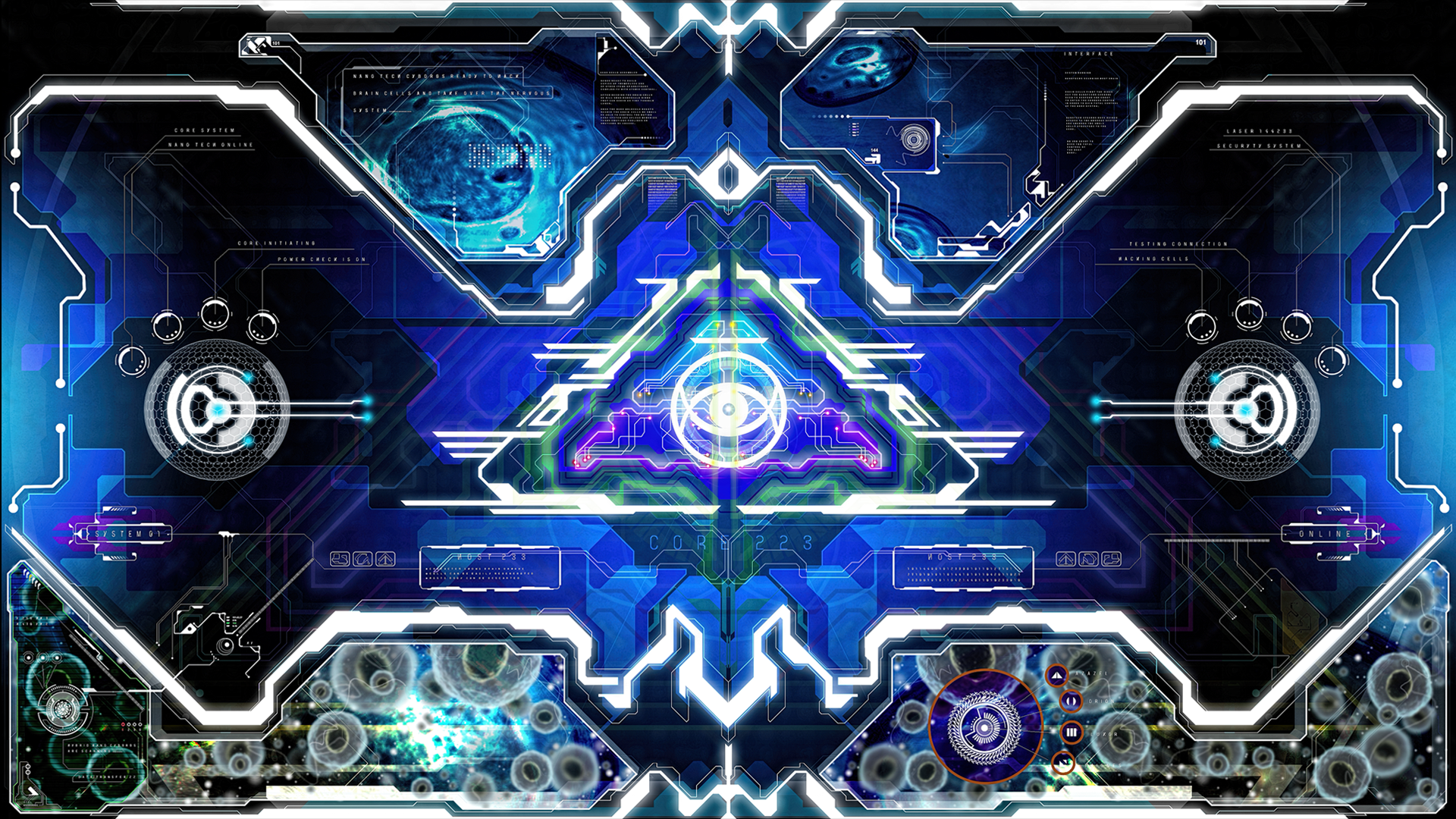 Futuristic Sci-Fi Interface HUD Concept Art HD Wallpaper