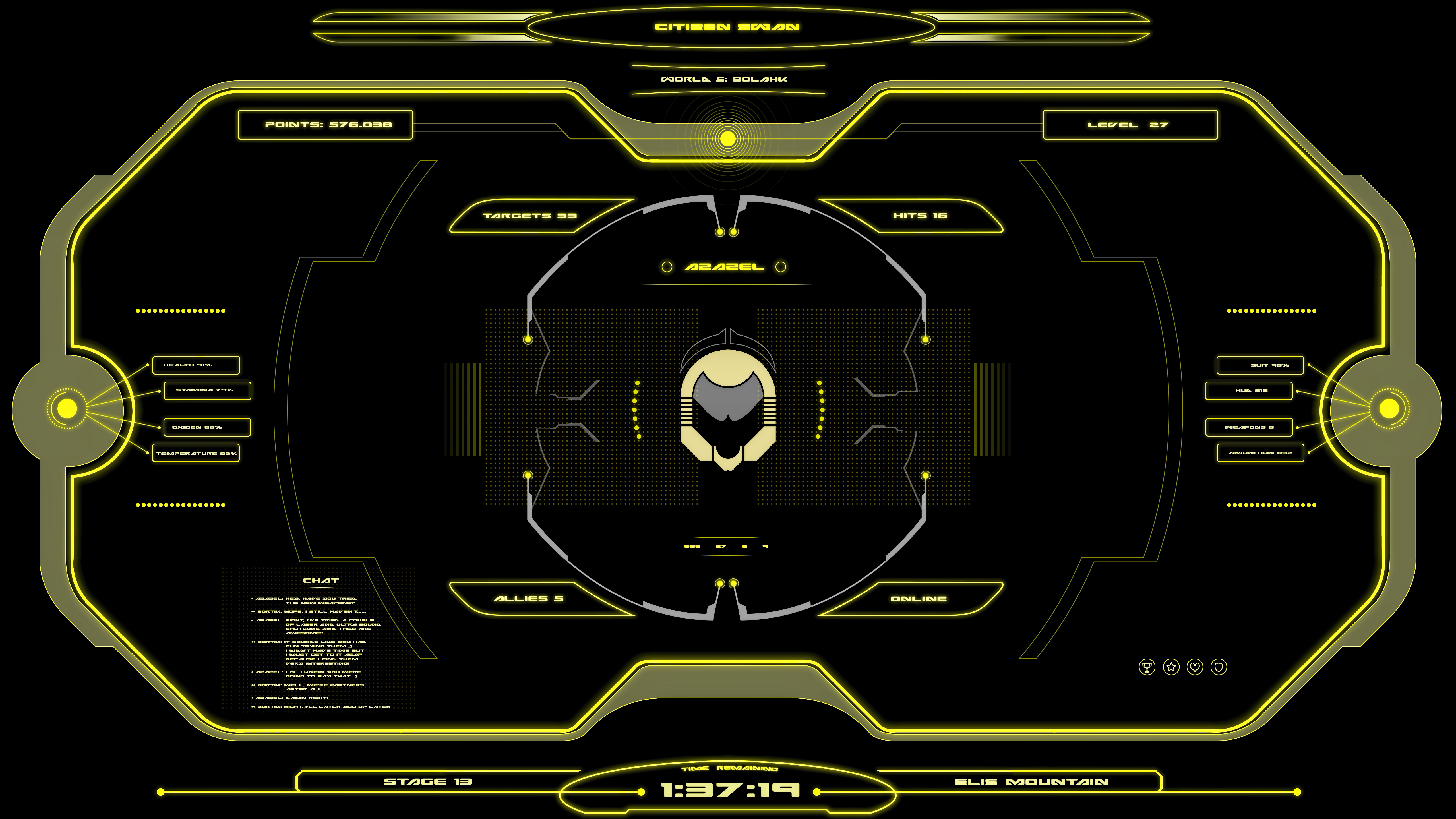 4K Science Fiction HUD Interface HD Wallpaper