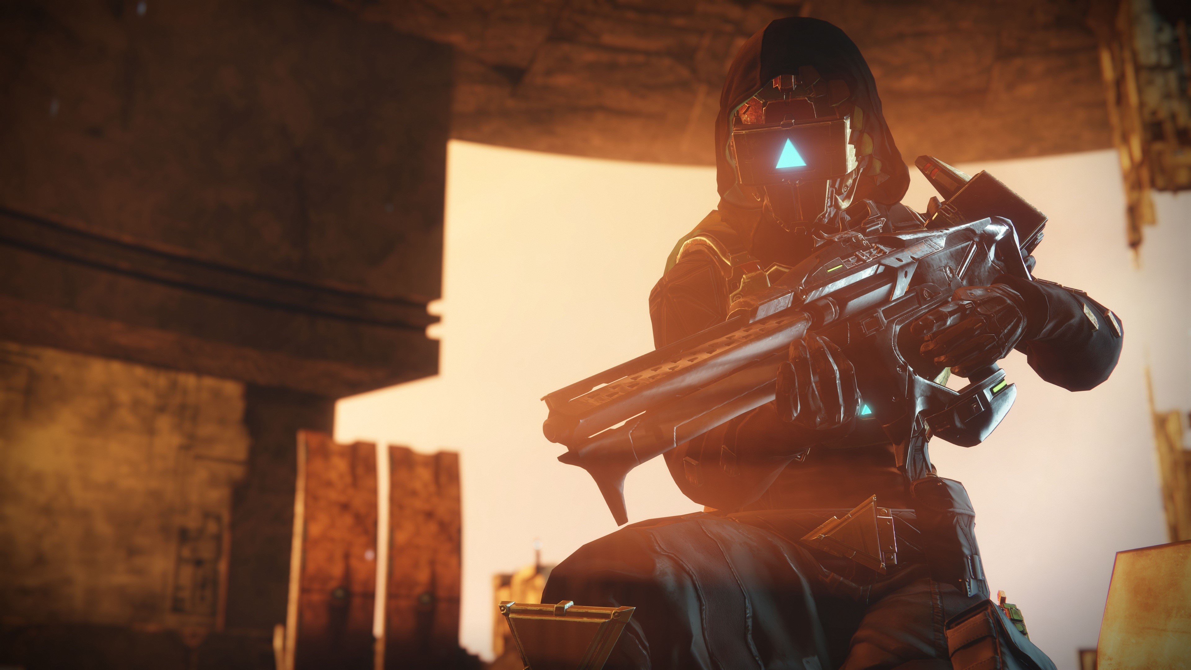 Destiny 2 Hunter with rifle HD Wallpaper