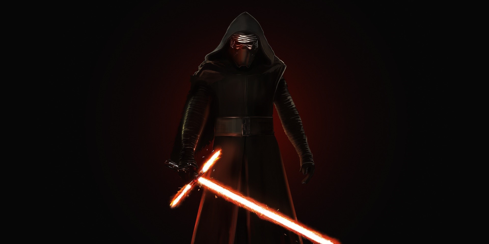 Kylo Ren from Star Wars holding a lightsaber HD Wallpaper