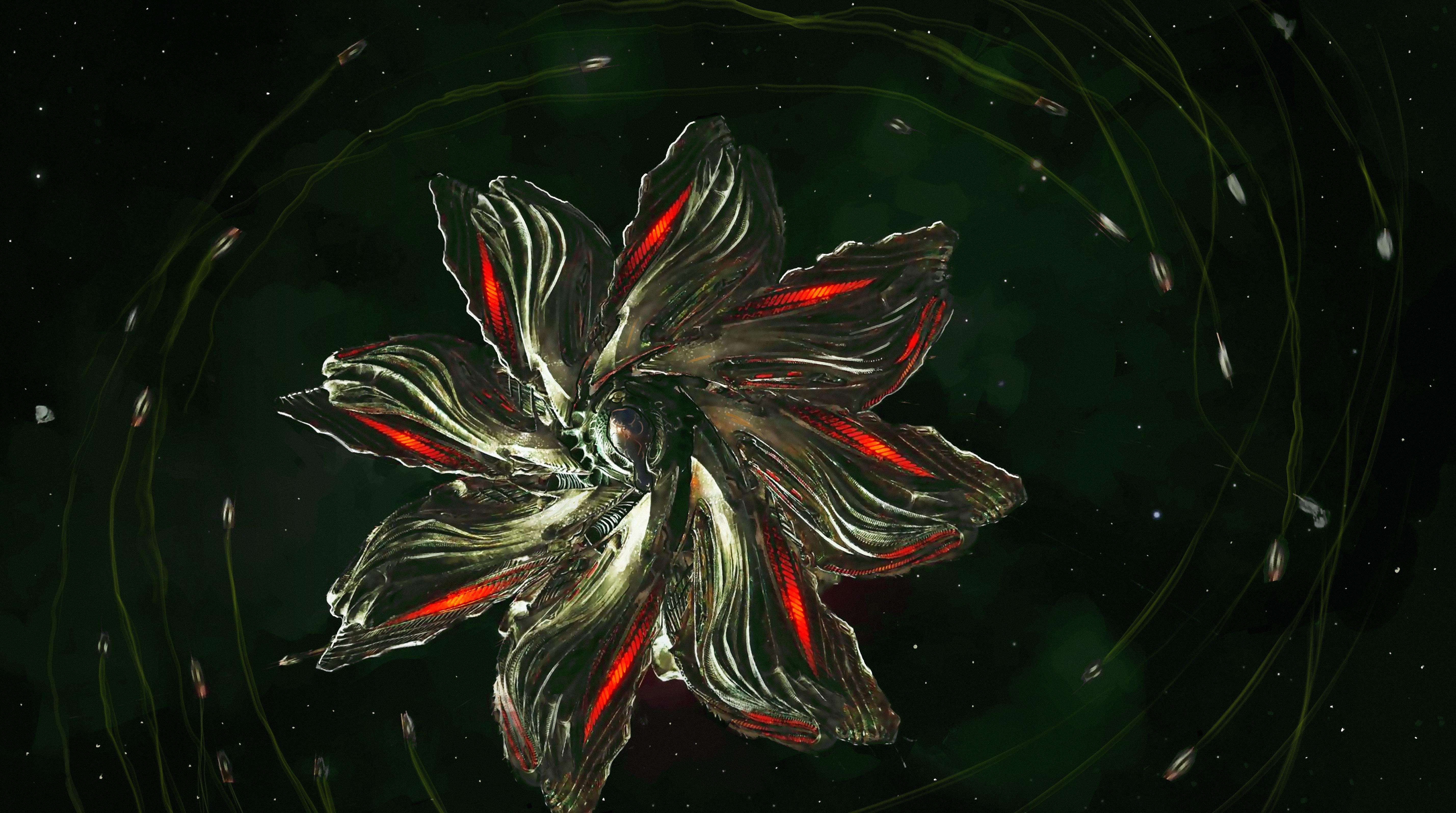 Thargoid ship from Elite: Dangerous HD Wallpaper