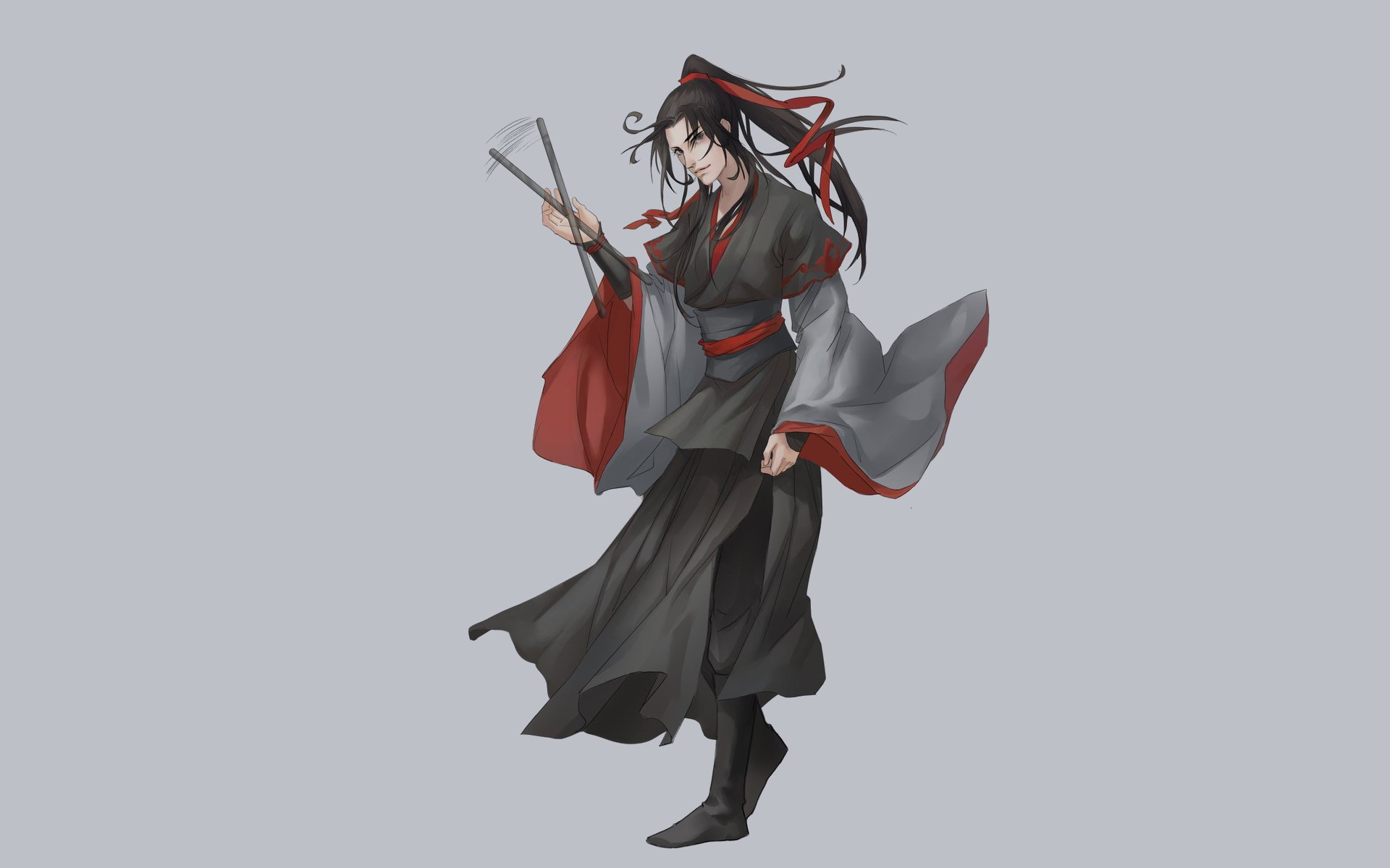 Wei Wuxian from Mo Dao Zu Shi holding fans HD Wallpaper