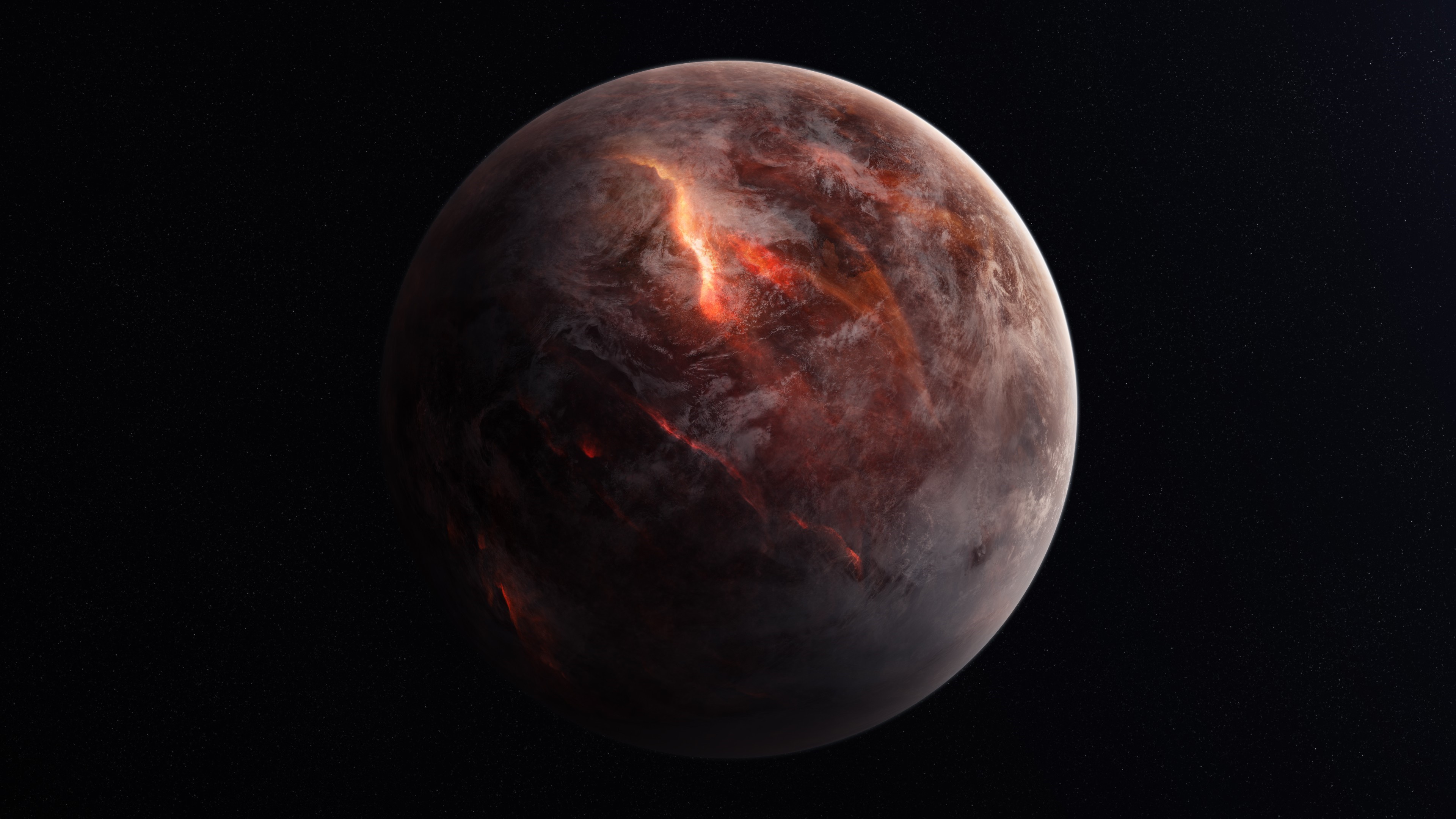 4K planet in space HD Wallpaper