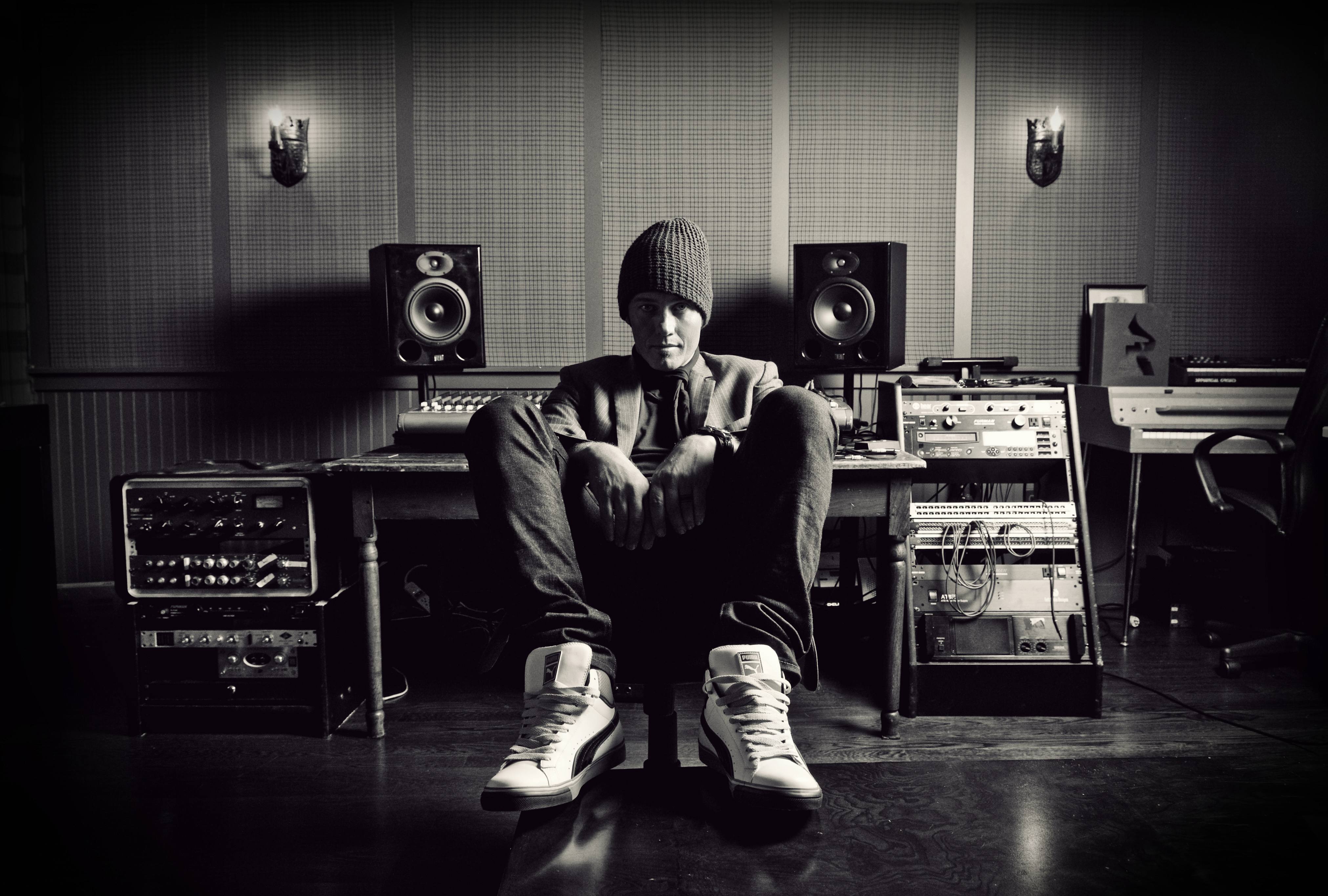 NF in a recording studio HD Wallpaper