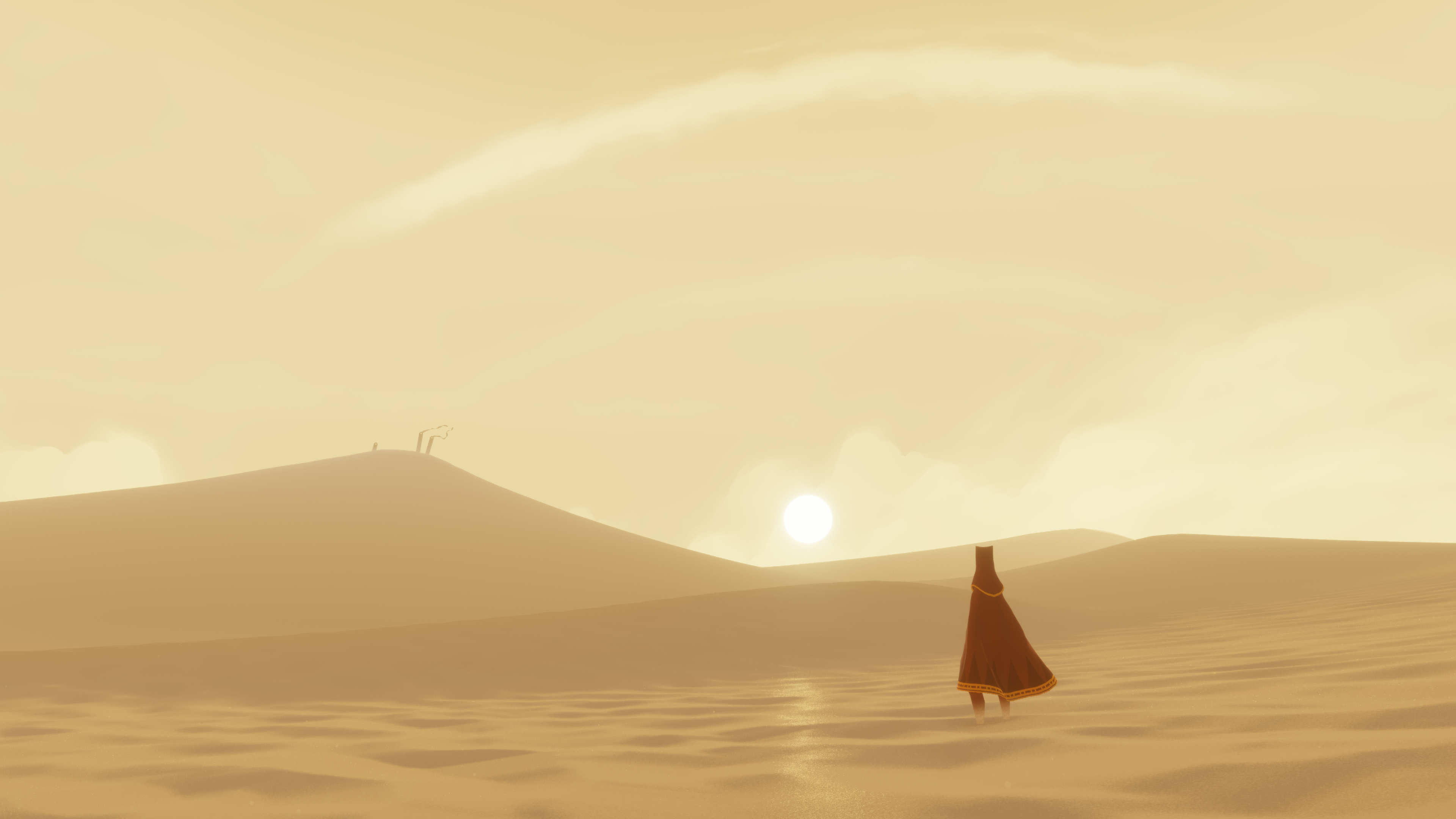 4K screenshot from the video game Journey HD Wallpaper