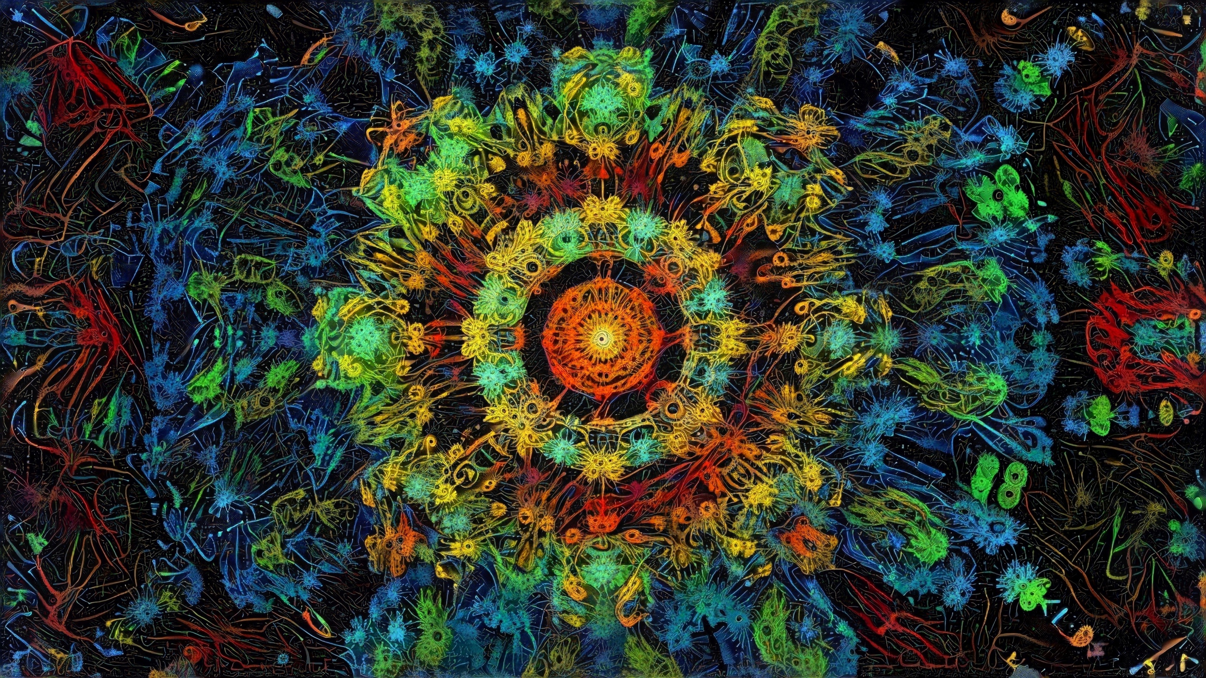 Kaleidoscope Eye Abstract Art HD Wallpaper