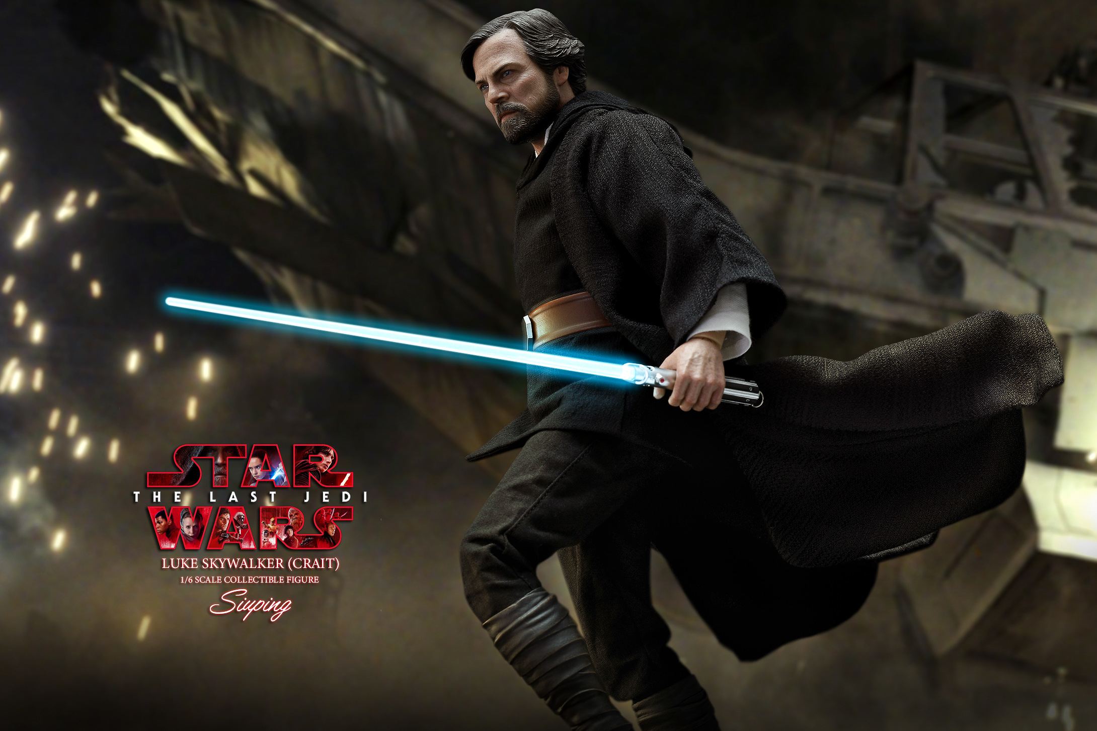 Star Wars The Last Jedi Luke Skywalker Collectible Figure HD Wallpaper